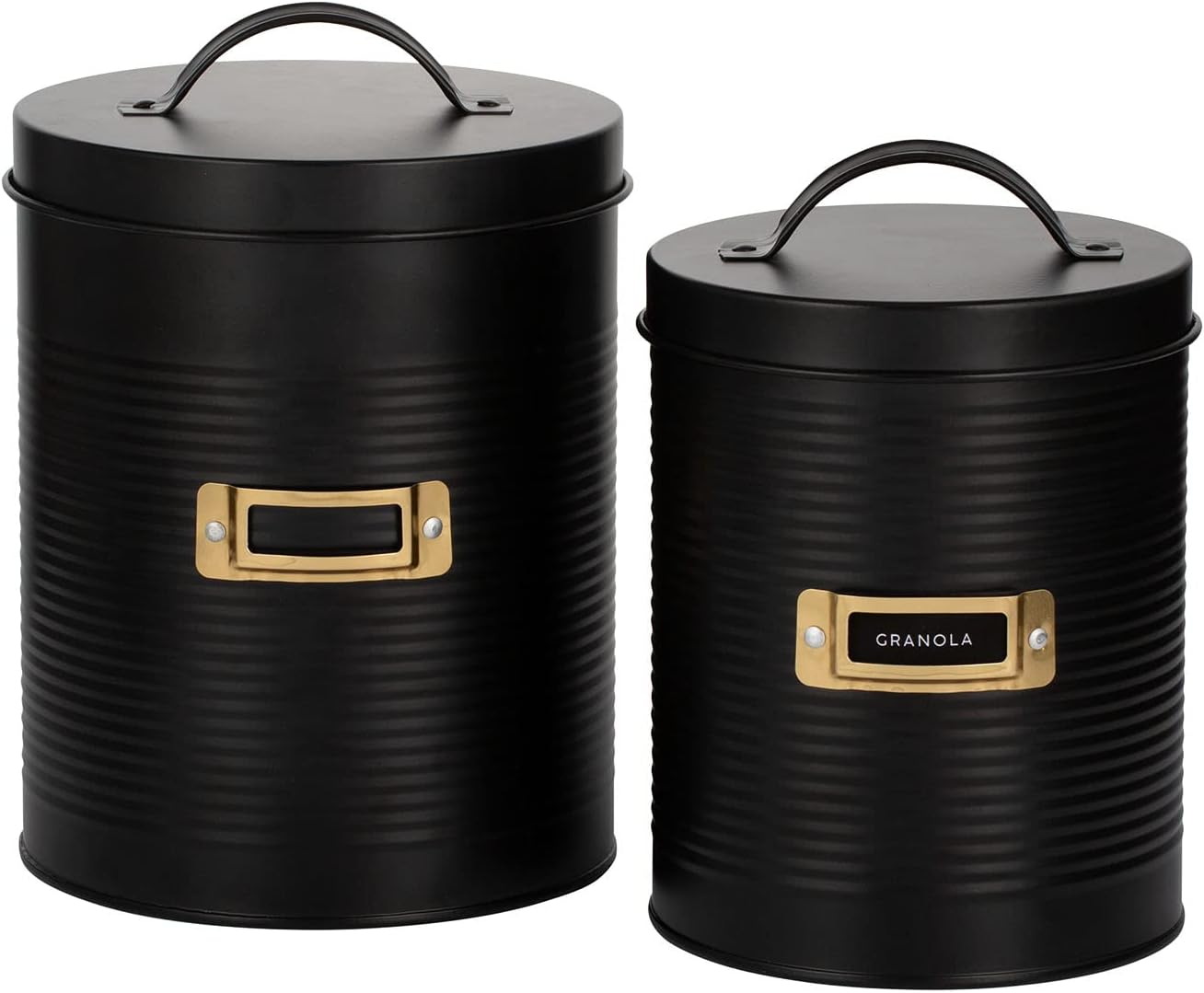 Typhoon Living Otto Storage Canisters 2-Piece Set, Black image number 3