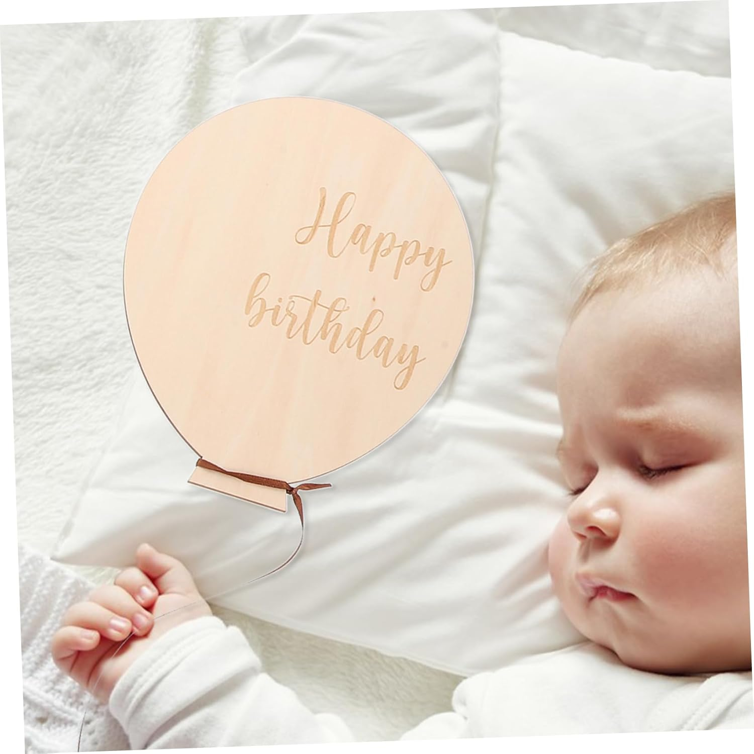 Hohopeti 2Pcs Wooden Milestone Cards DIY Month Milestone Sign for Newborns Cherished Souvenir for Girl Boy for Photography and Home Decoration