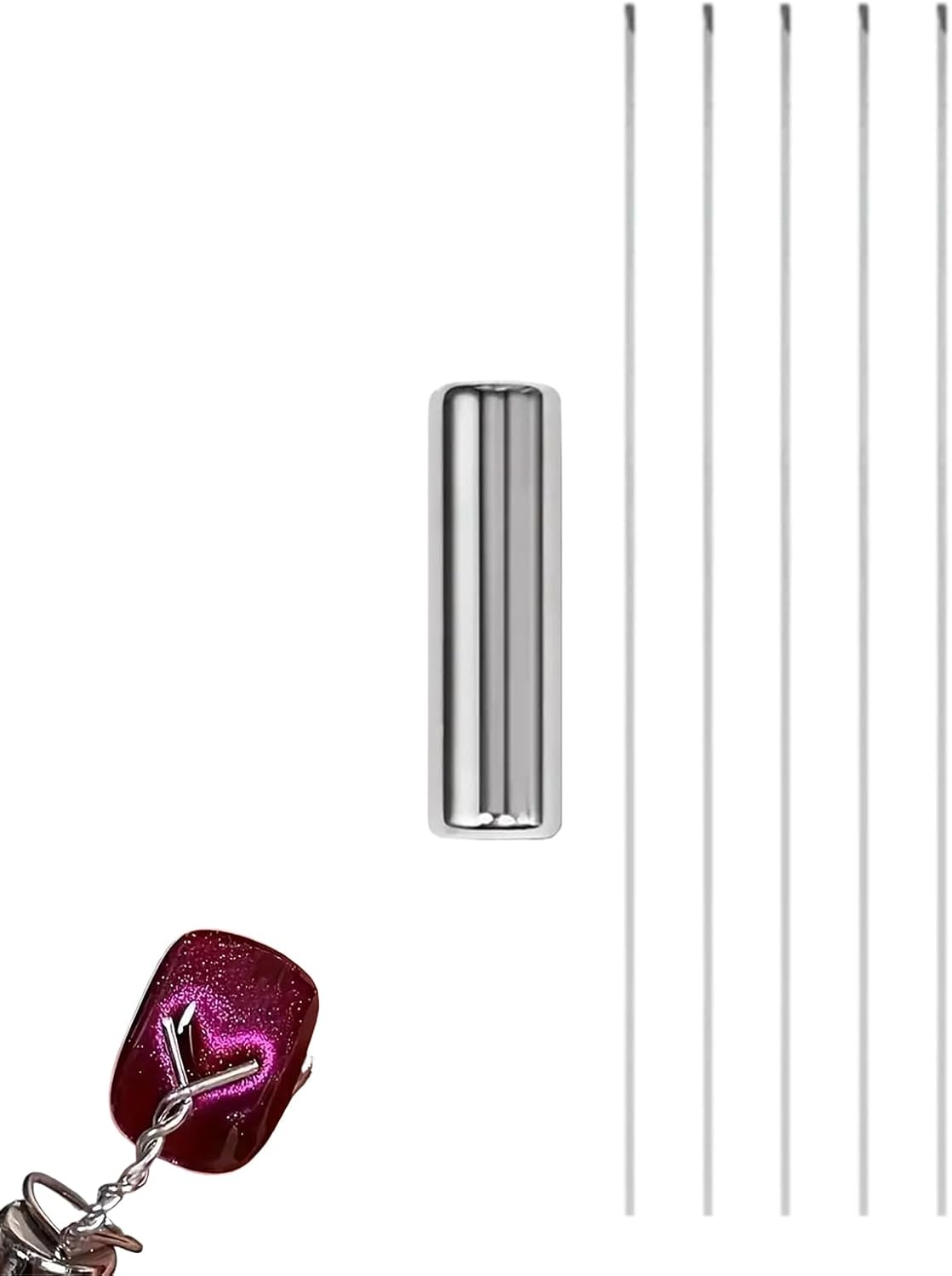 Cat Eyes Magnet - Cat Eyes Nail Magnet Paper Clips - Wire Heart Beauty Care Art Design Manicure Tool for Salon, Studio & Women image number 3