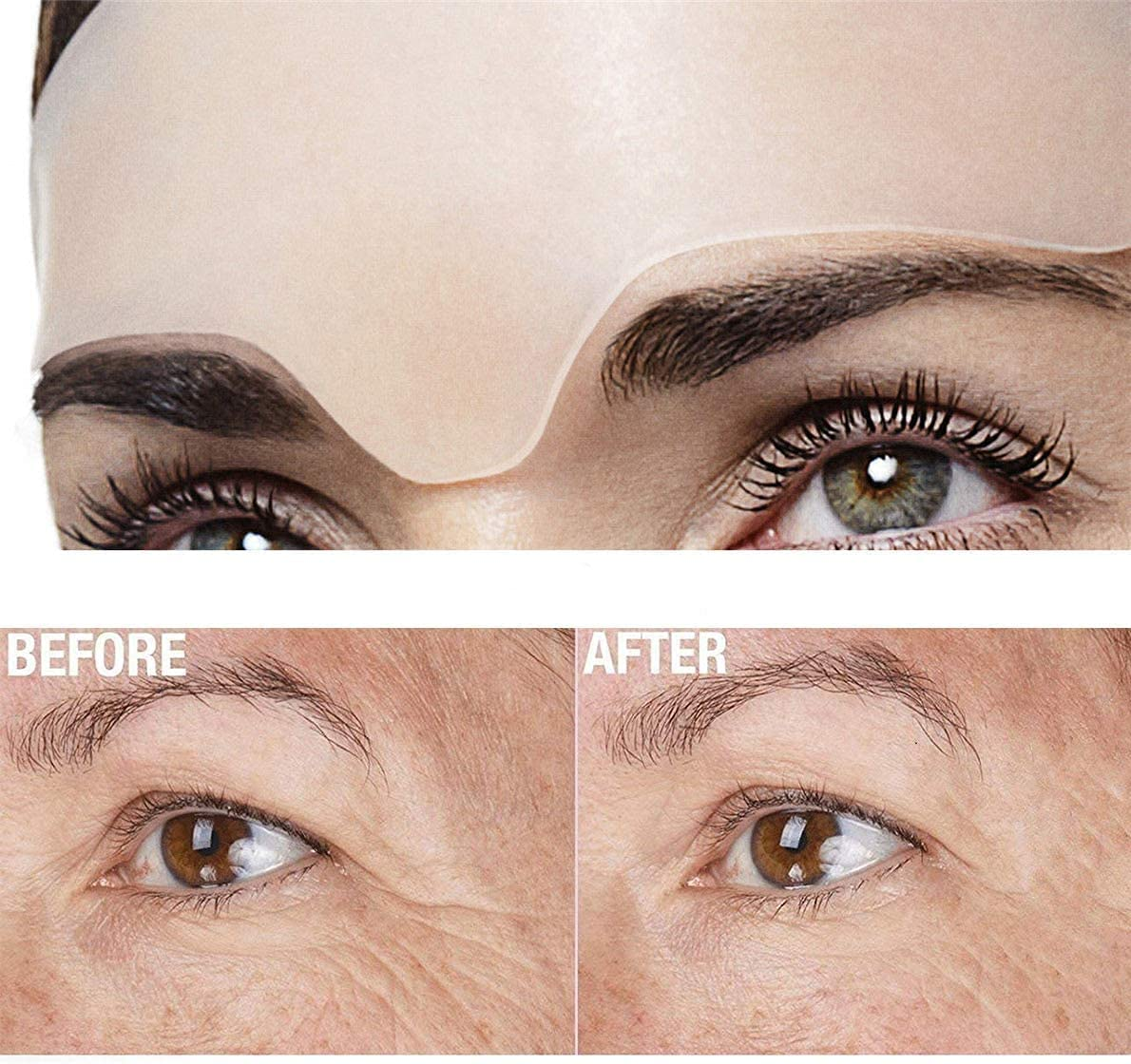 Face Wrinkle Patches,100% Medical Grade Reusable Silicone Decollete Pads for Forehead and Eye Wrinkles image number 1