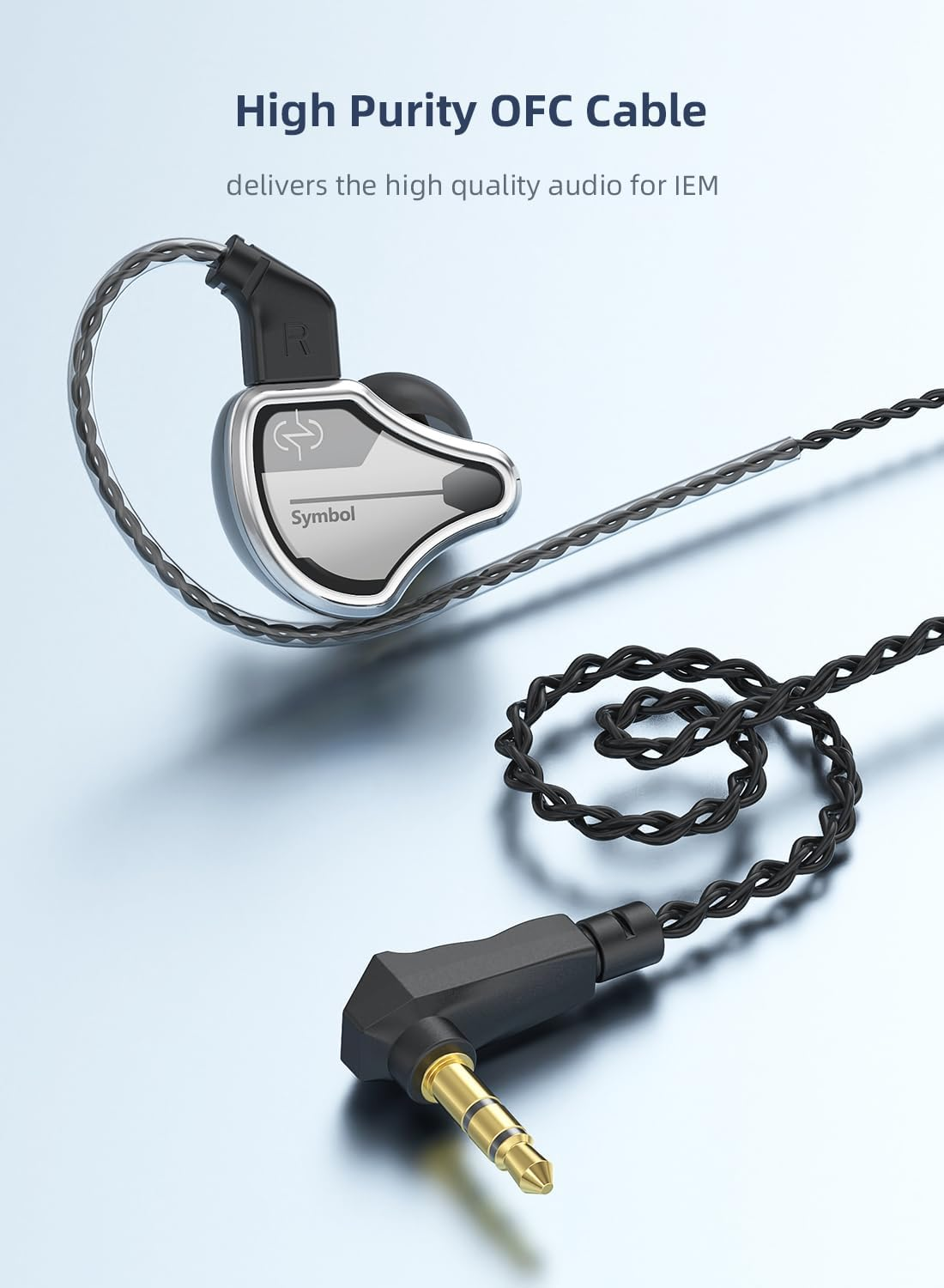 Keephifi CCZ BC02 IEM Headphones in Ear Monitor Wired Dynamic Driver Bass Wired Earbuds Professional Hifi Headphones Stereo Sound IEM Earphones for Singers Musicians - Cyan image number 7