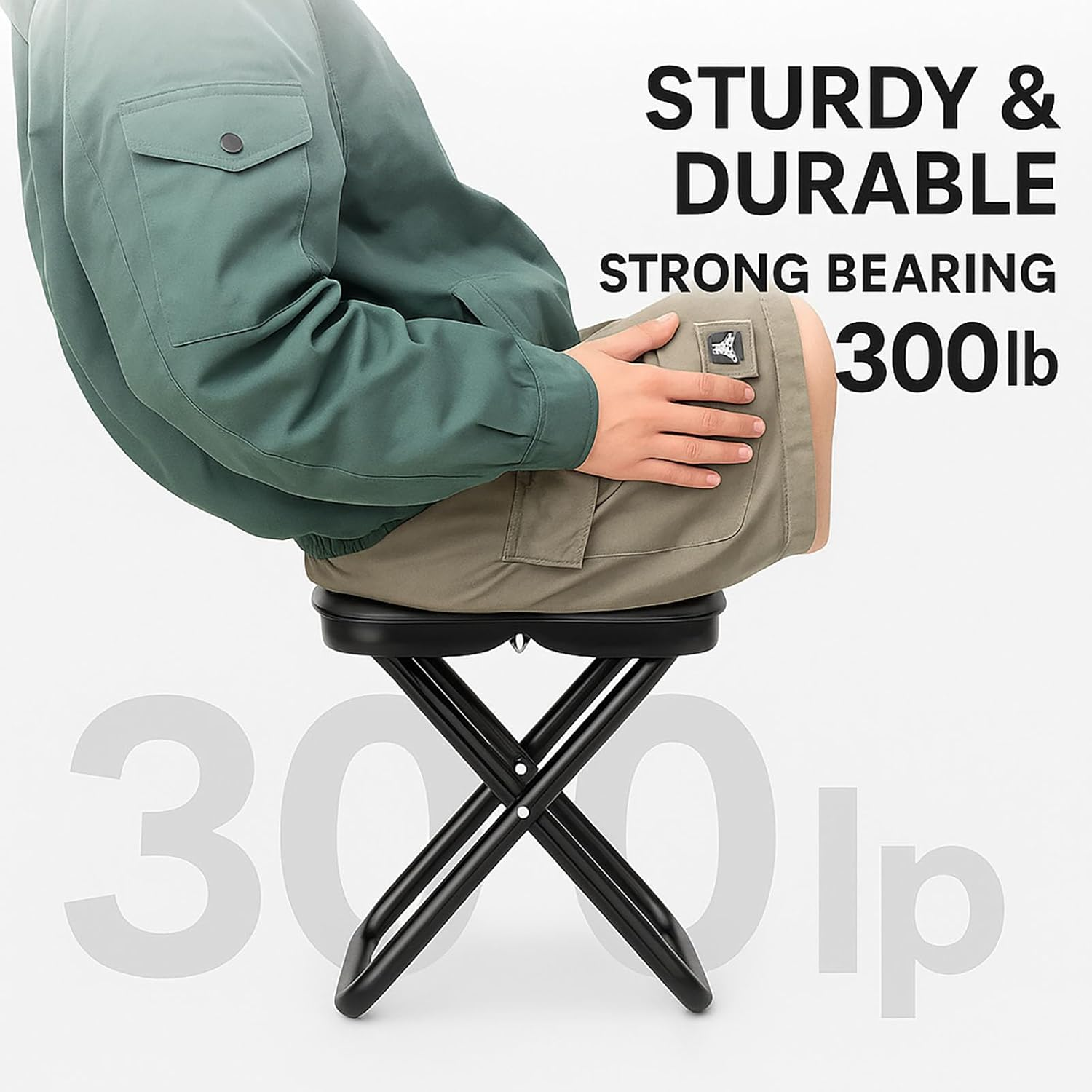 SYGELER Ultra-Light Portable Folding Chair,Portable Outdoor Travel Stool,Compact and Travel-Friendly Folding Stool for Camping and Hiking, Carry Bag Included