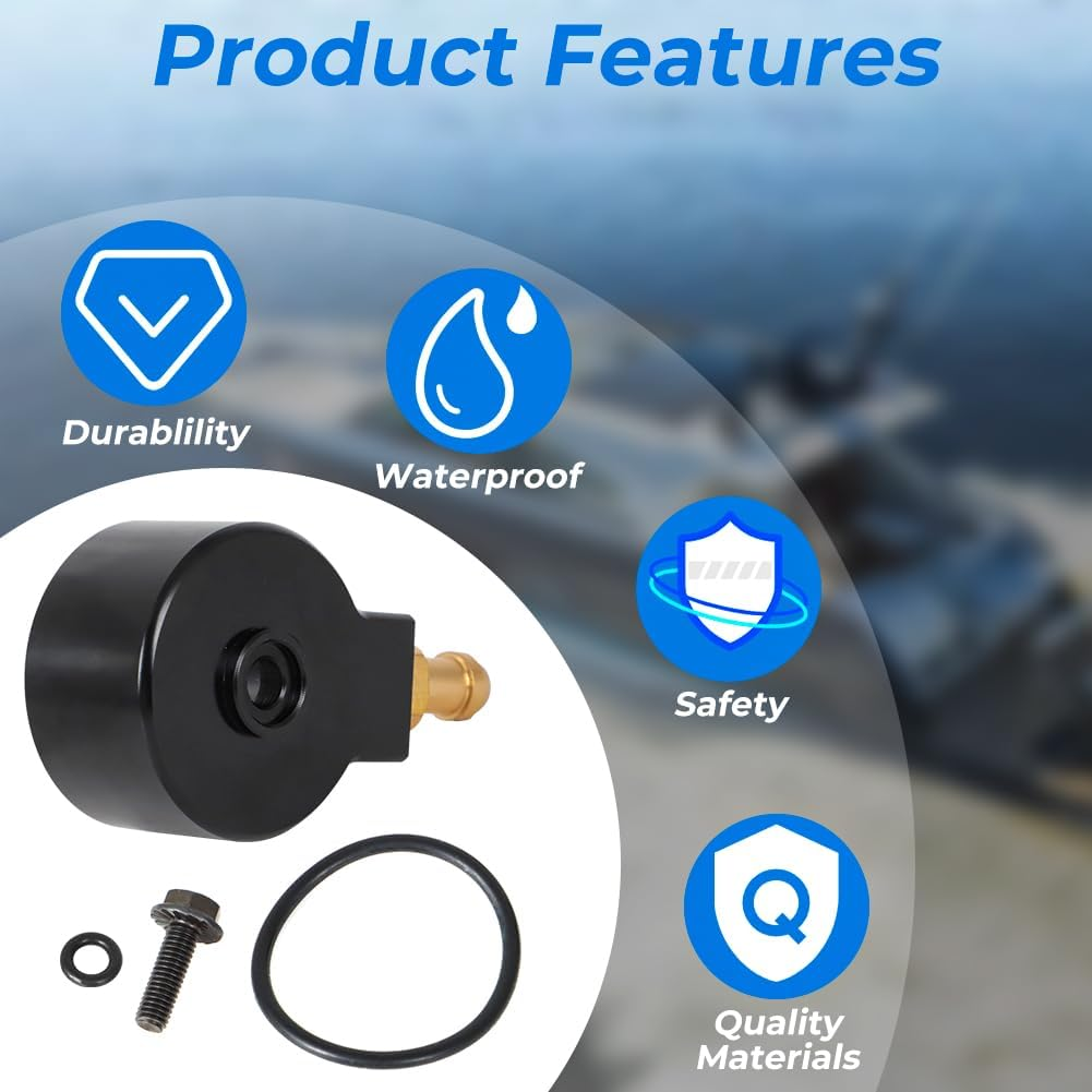 AUTOVIC Fuel Filter Inlet Pump Cover Kit for Mercury Inline 6-Cylinder Outboards 90HP 115HP 140Hp 20Hp Replace Nuber for 35-91078A1, Automotive Replacement Parts image number 2