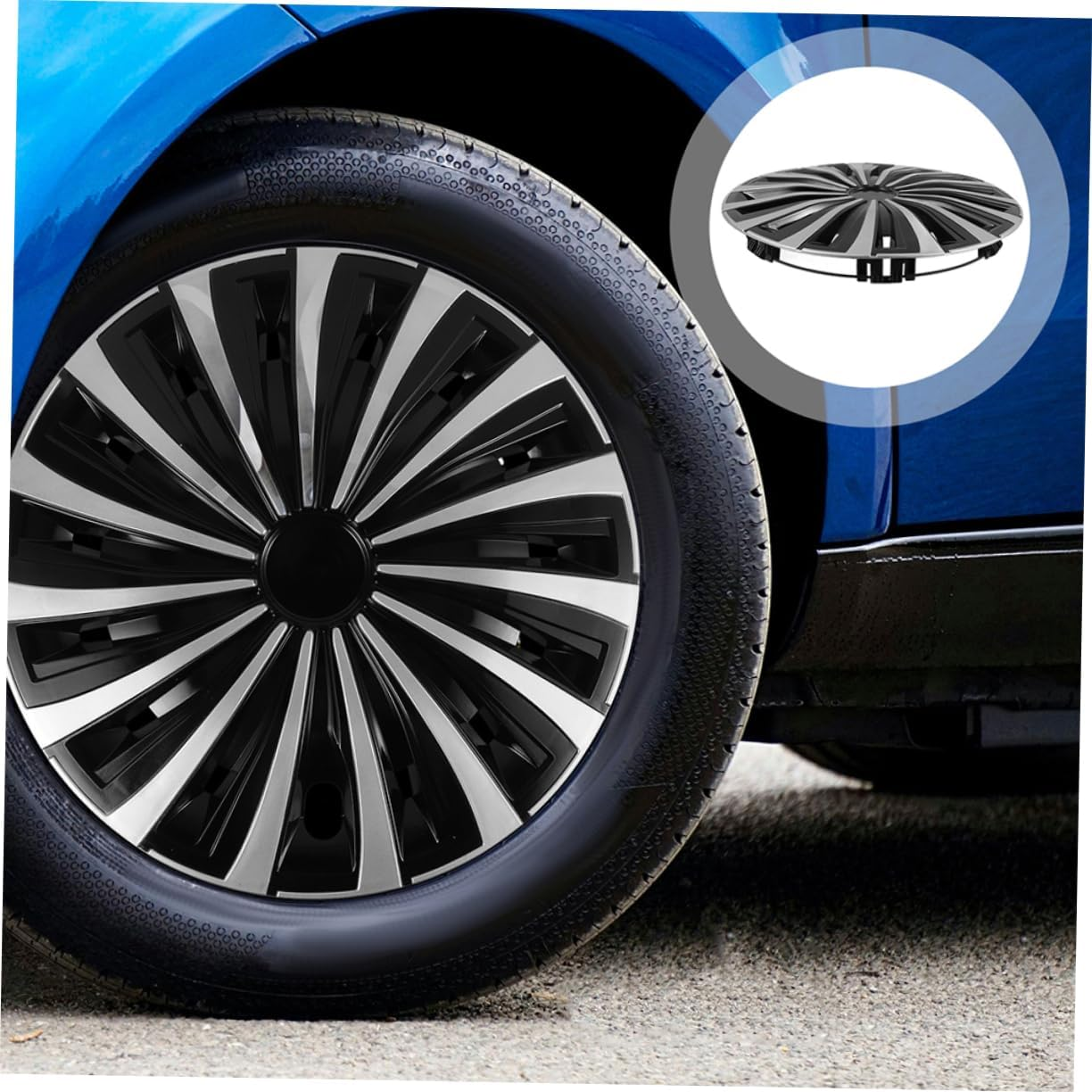 EXAOMBLE Decorative Wheel Hub Cover for Vehicles Stylish Car Replacement Robust Construction Easy Installation Compatible Models