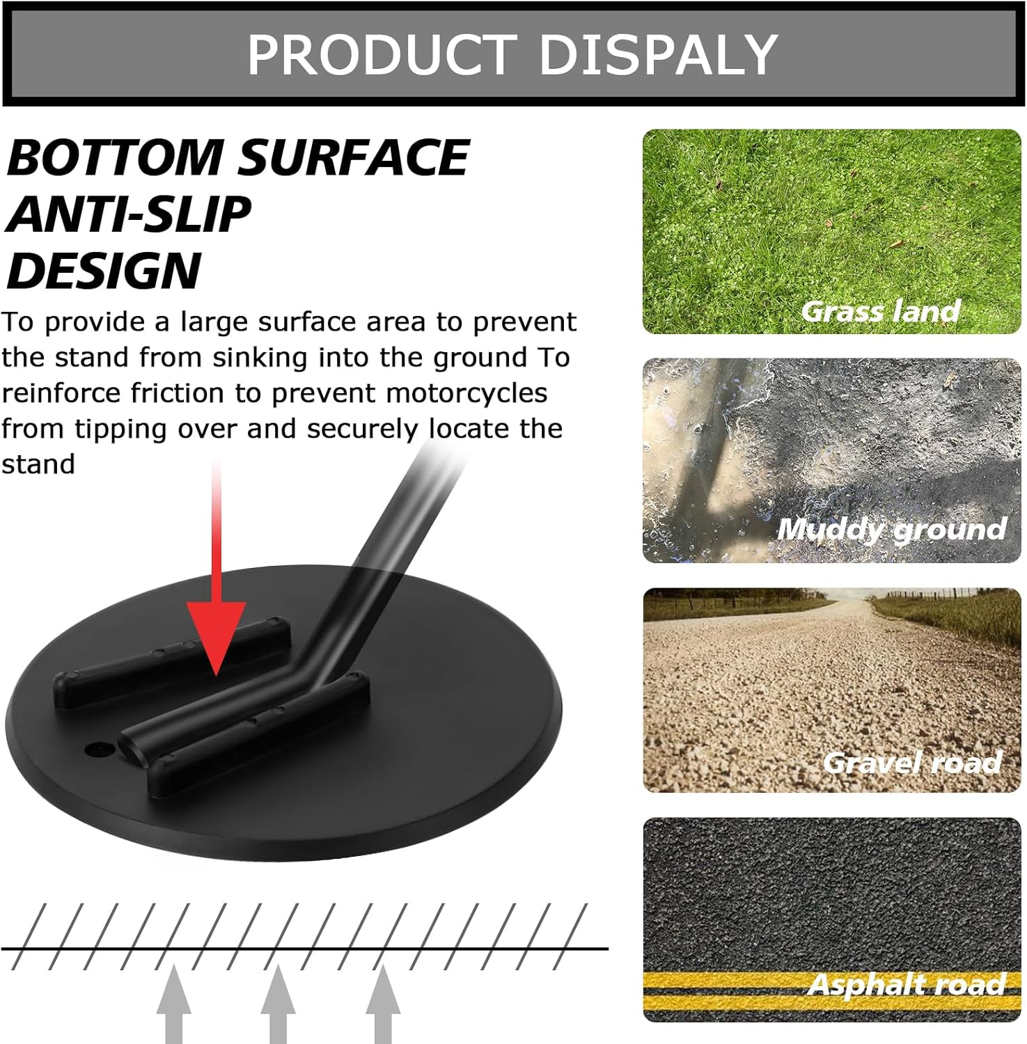 For Harley Davidson Touring Motorcycle Kickstand Jiffy Stand Coaster Pad Puck image number 1