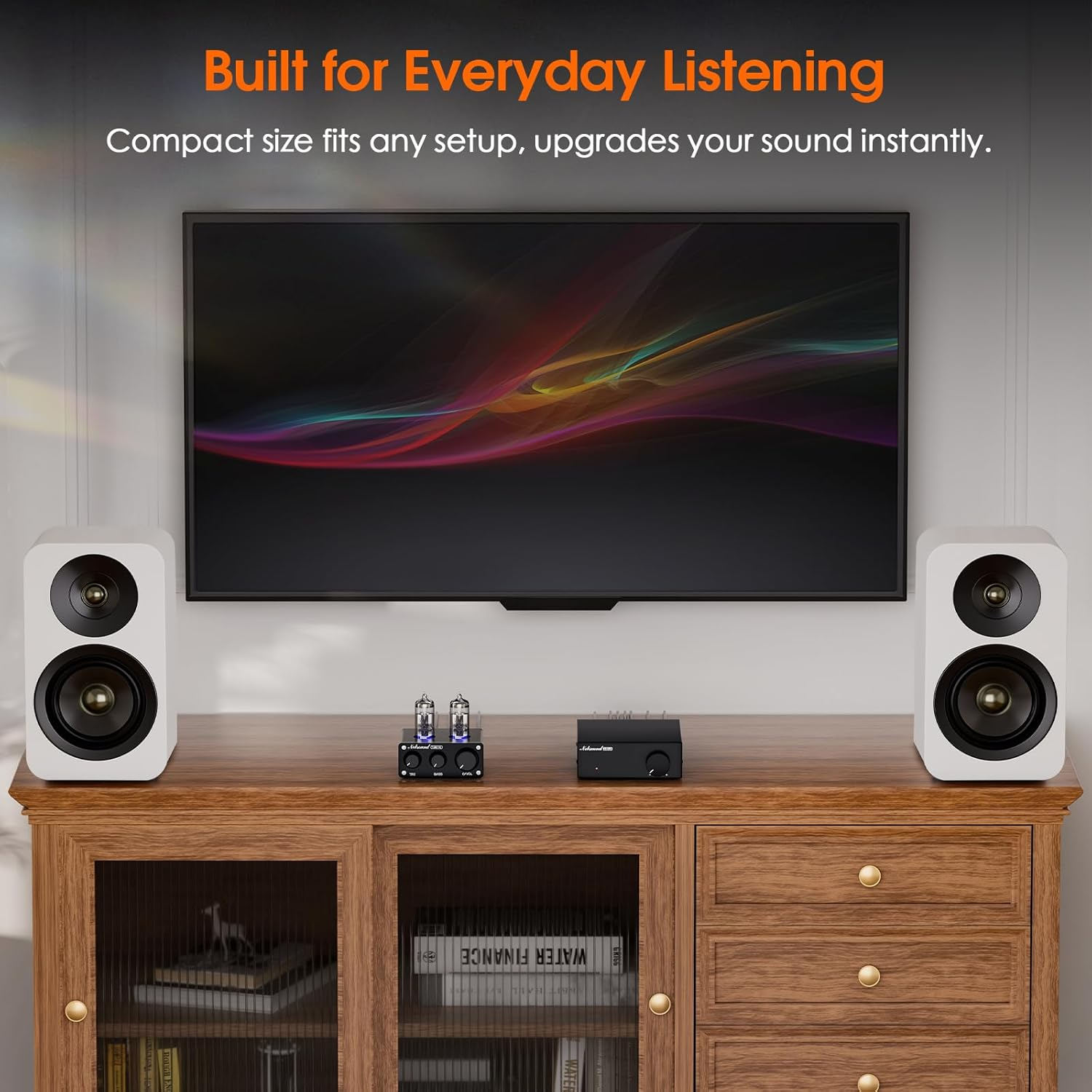 Mini Vacuum Tube Preamp Hifi Stereo Audio Preamplifier W/Treble Bass Control image number 1