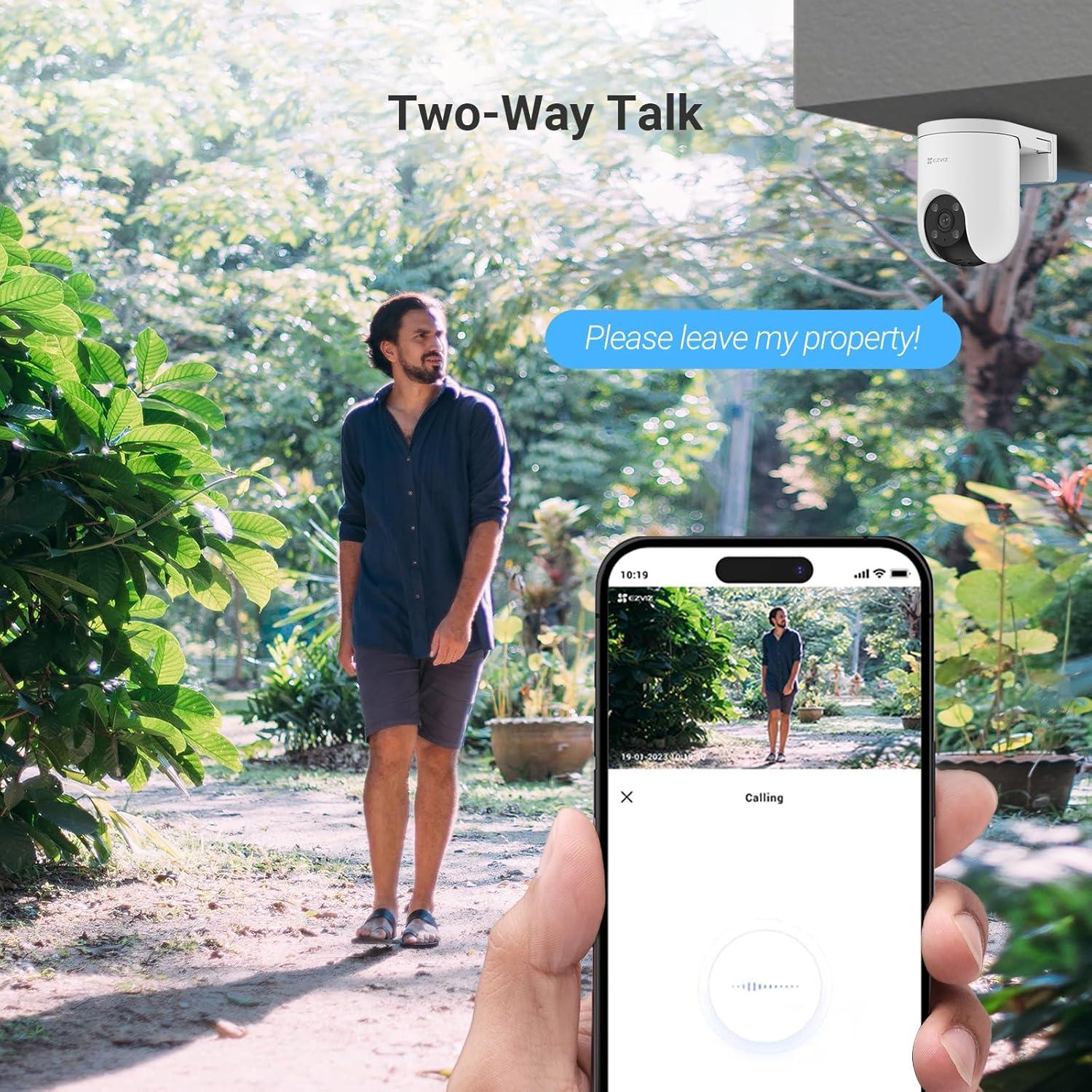 EZVIZ H8C 2K POE IP Outdoor Security Camera, 360&deg; PTZ Home Security, Ai-Powered Human Detection, Auto-Tracking, Color Night Vision, Two-Way Talk, Waterproof, No Subscription Fee image number 5