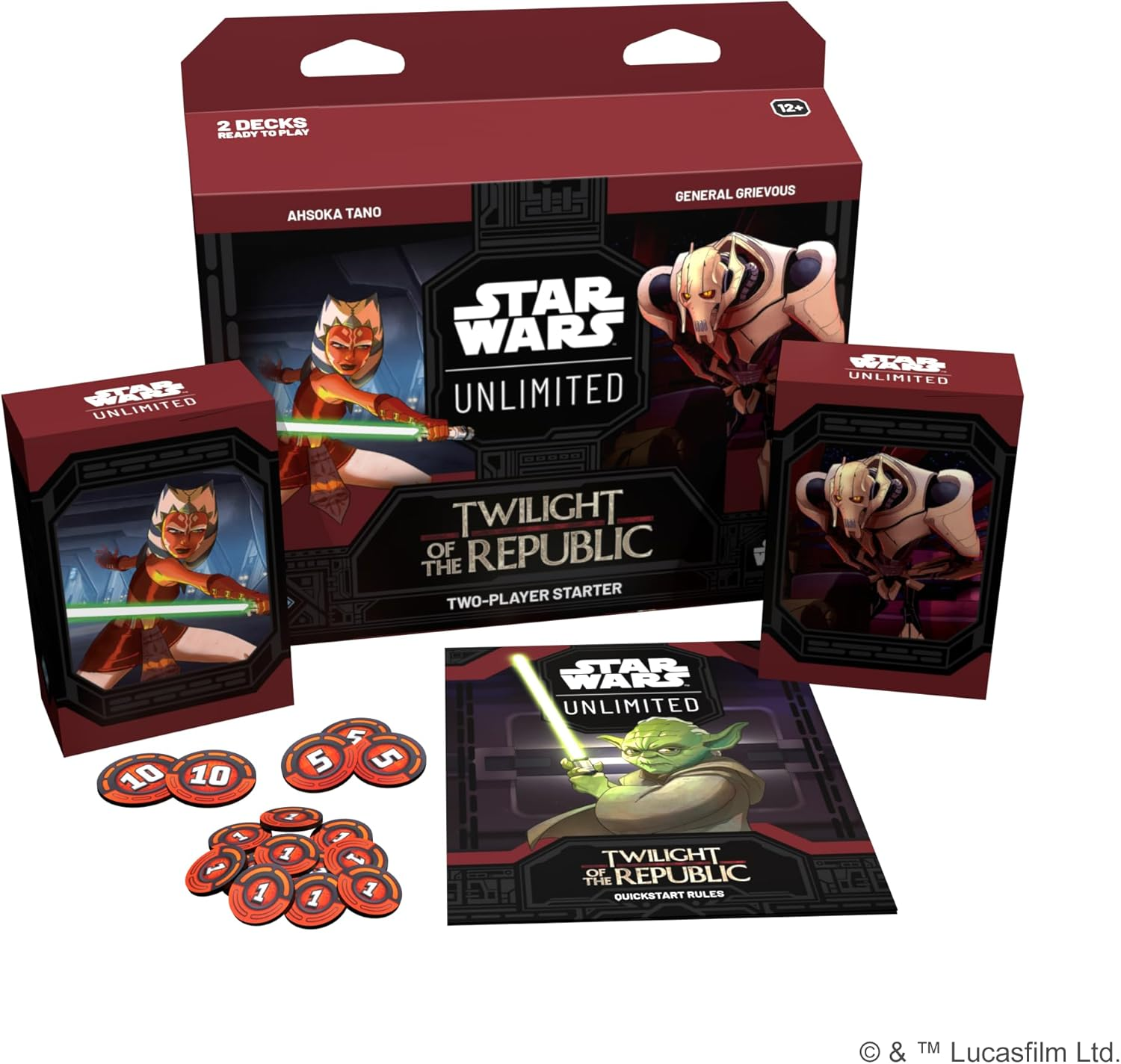 Fantasy Flight Games | Star Wars: Unlimited TCG Twilight of the Republic Starter Set - Master the Clone Wars! Trading Card Game for Kids and Adults, Ages 12+, 2 Players, 20 Min Playtime image number 2