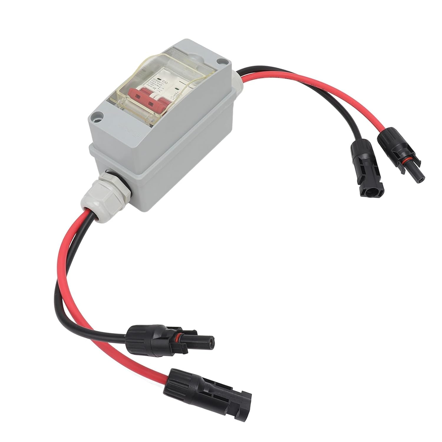 500V 32A MCB Solar Photovoltaic DC Combiner Box, Overvoltage and Protection Circuit Breaker with Transparent Cover IP65 Rated (With Cable and PV Connector) image number 1