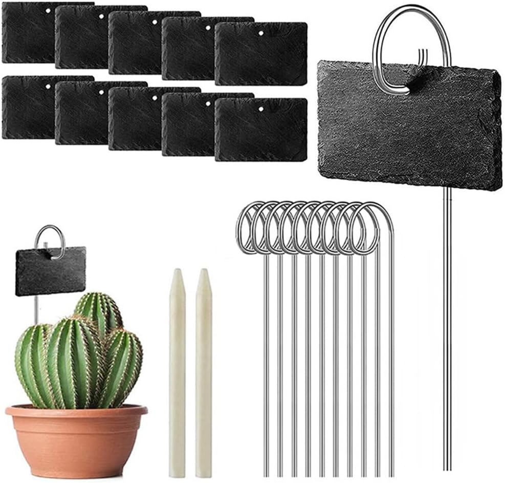 Plant Labels,Nursery Stake Tags Marker,Fruit Tree Labels,Weatherproof Reusable,With Stainless Steel Metal Rod,For Flowers,Herbs,Vegetables,Nursery,Garden Potting image number 5