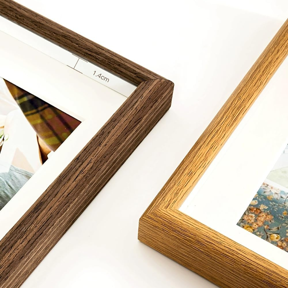 Signature Collection Collage Picture Frame, 4X6 Photos, Wall Display, Shatter-Resistant Glass (Wood Color, 3 L) image number 6