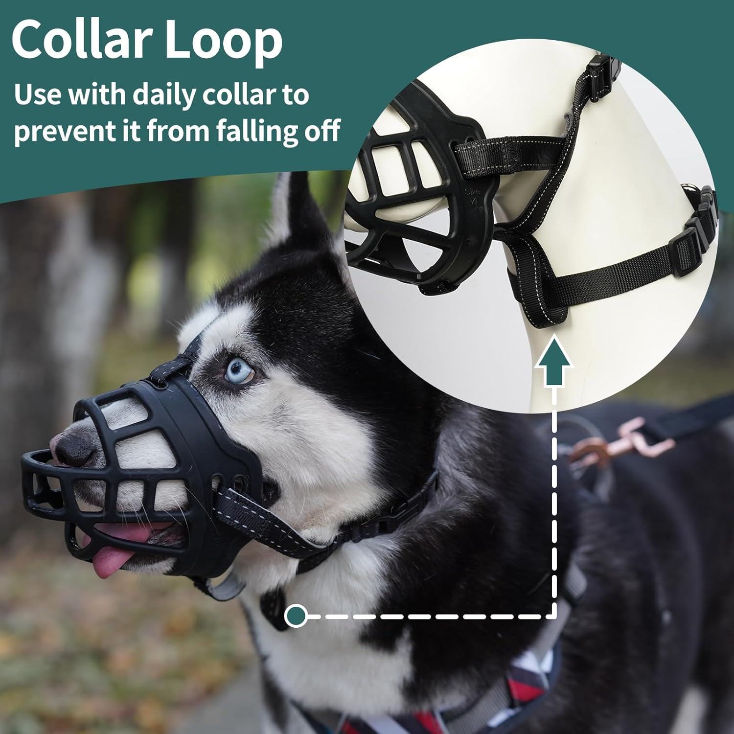 BARKLESS Dog Muzzle, Silicone Basket Muzzle for Small Medium Large Dogs, Soft Cage Muzzle Prevent Biting Chewing, Allow Drinking Panting, Suitable for German Shepherd