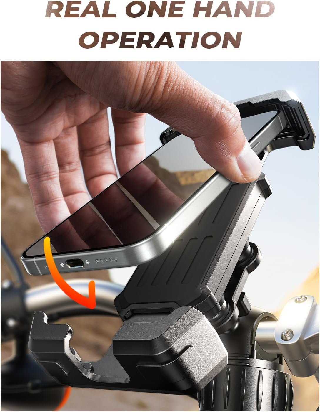 LISEN Ebike Phone Holder,Black image number 5