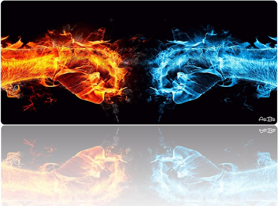 Large Gaming Mouse Pad XXL Extended Mat Desk Pad Mousepad Long Non-Slip Rubber Mice Pads Stitched Edges 35.4&rdquo;X15.7&rdquo; (016Xuancai)