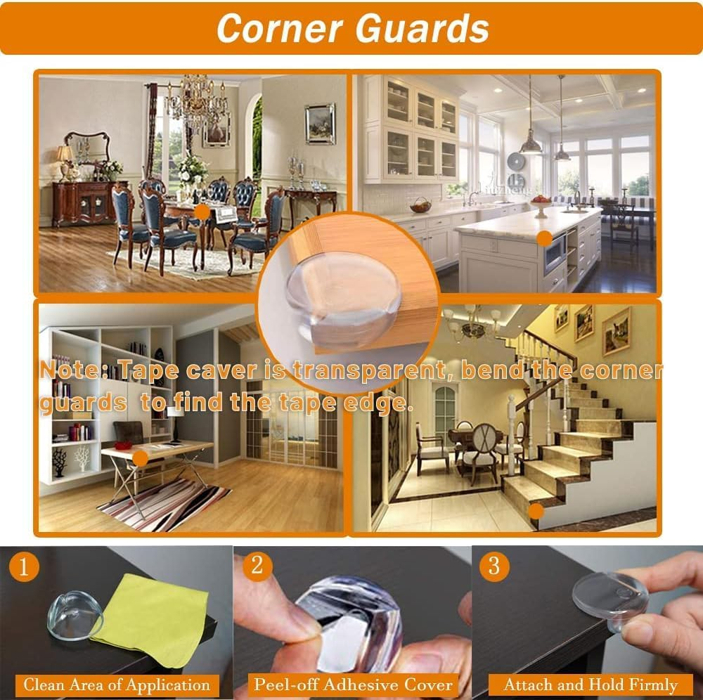 ALPERO'S Complete Baby Proofing Kit(42Pcs) - Child Safety Locks for Cabinets & Drawers, Adjustable Safety Latches, Corner Guards and Outlet Covers - Baby Proof Pack to Keep Your Child Safe at Home image number 2