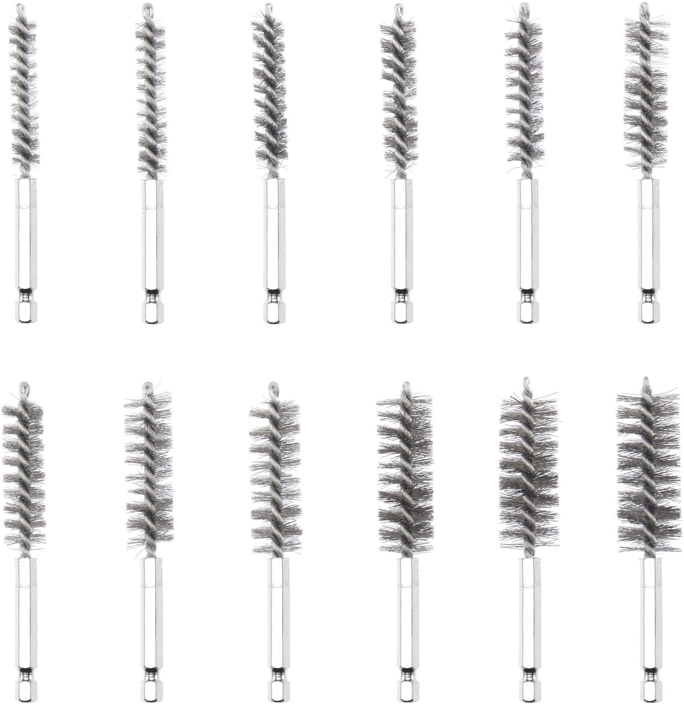 Neiko 00325A Industrial Wire Hex Shank Brush Set, 38 Piece 1/4" Hex image number 4