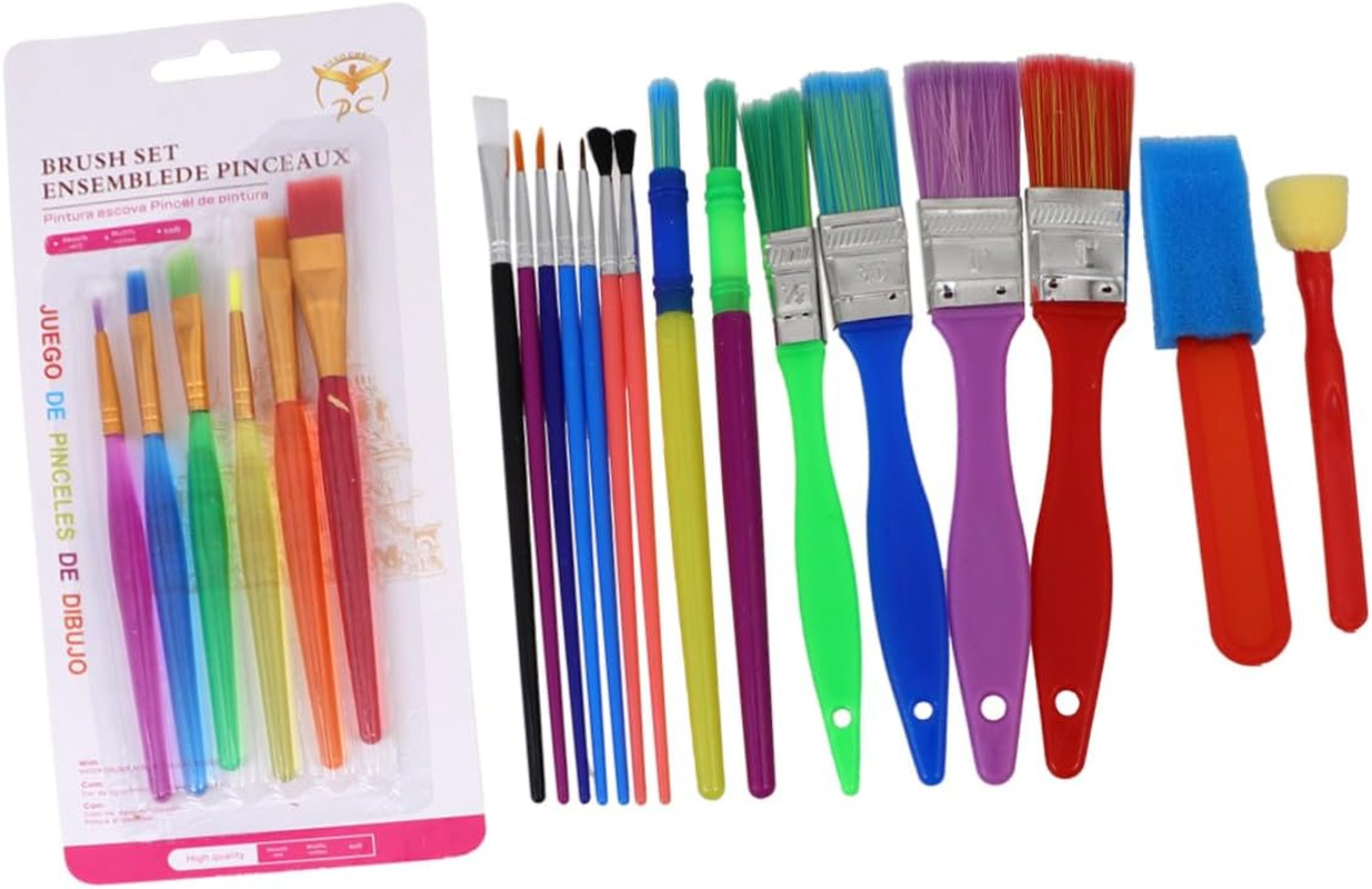 Totority 21Pcs Set Handle Paint Brush round Paint Brush Facial Tool Painting Tools for Imagination Kids Painting Tools Kids Suit Kids Paint Brush Tools for Kids Child Graffiti the Pen image number 6