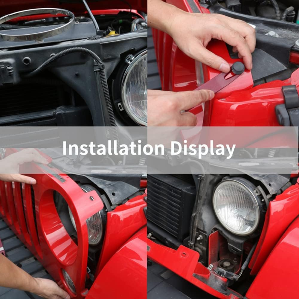 Kkone Black 7'' Headlight Retaining Ring Headlamp Bezel for Jeep Wrangler JK 2007-2018 image number 6