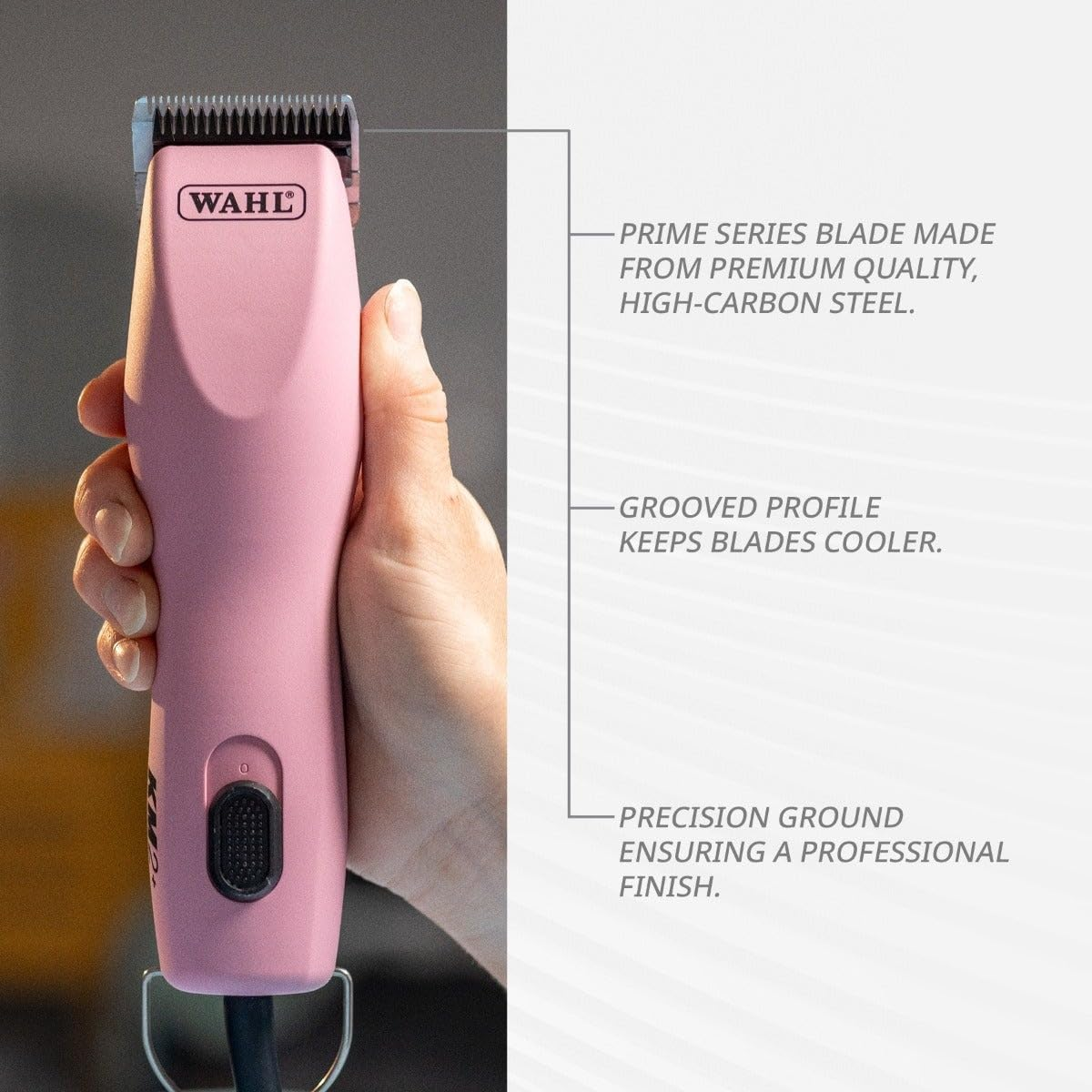 Wahl KM2+ Upgraded Motor Two-Speed Professional Animal Clipper, Corded, for Pet Grooming - Pink image number 2