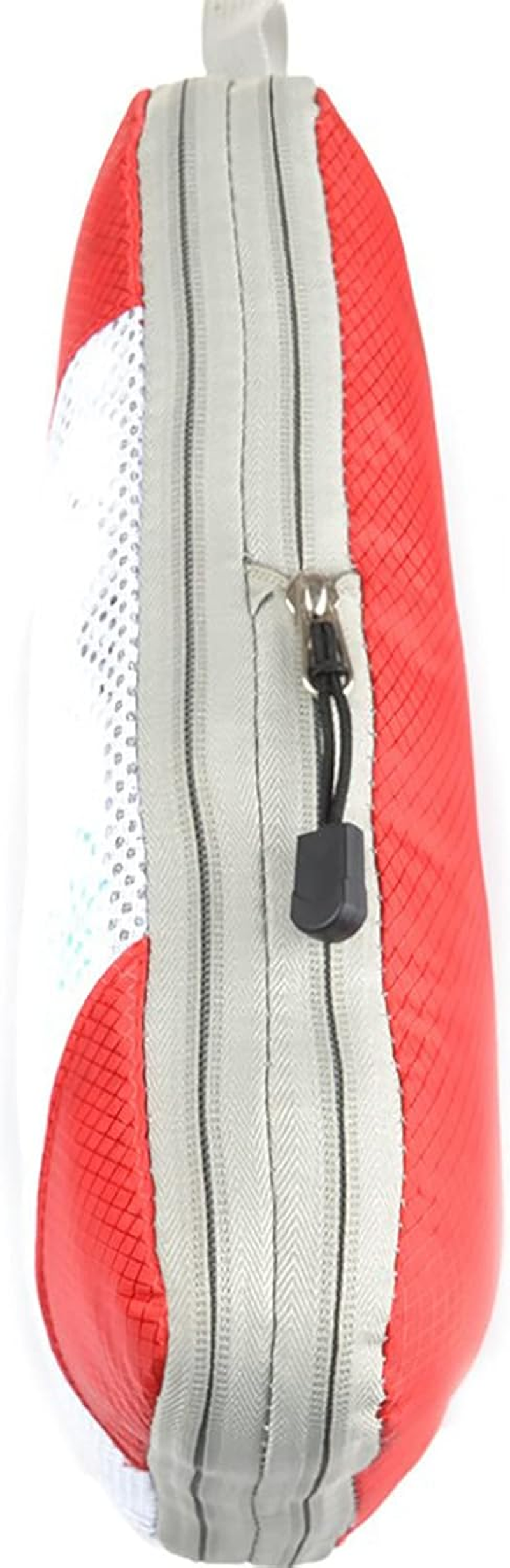 OEIPSMK Packing Cubes for Travel, Compression Packing Cubes 3 Pcs Travel Cubes Set Foldable Suitcase Organizer Lightweight Luggage Storage Bag,Red, Gray image number 2