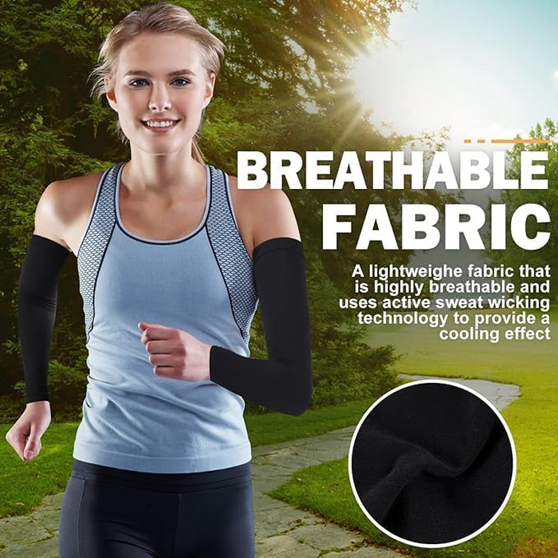 UV Sun Protection Compression Arm Sleeves for Men & Women,Cooling Athletic Sports Sleeve for Football, Golf,Volleyball image number 6