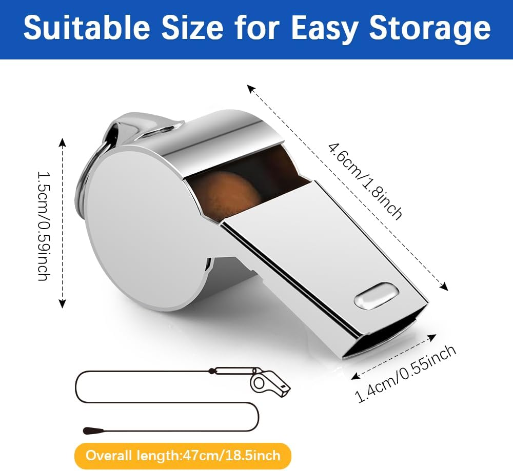 OALCQ Whistle, Whistle for Coaches, Sports Whistles for Adults Coaches Whistles with Lanyard, Soccer Whistle Loud Crisp Sound Whistle Emergency Dog Whistle image number 5