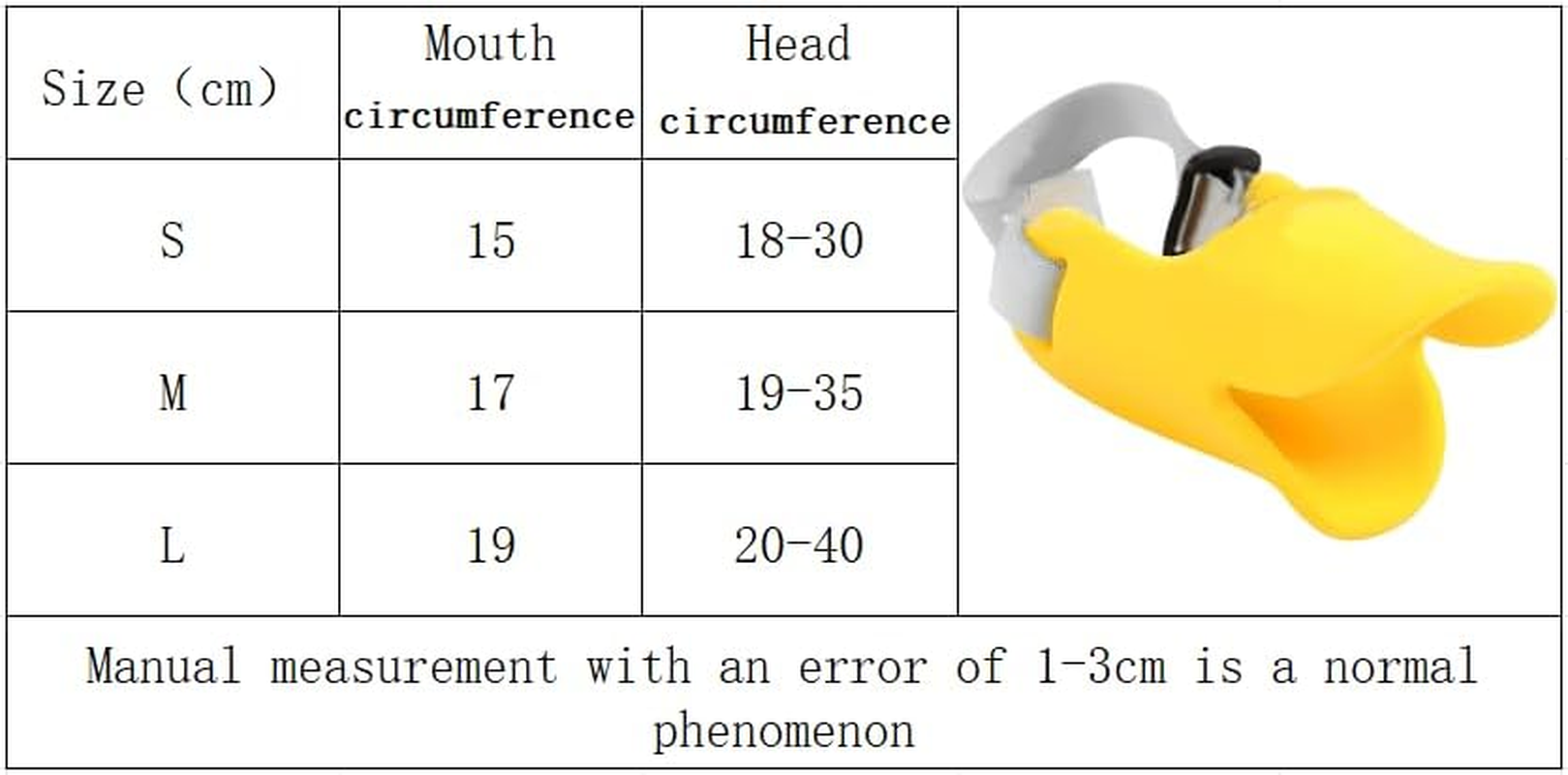 Anti Bite Duck Mouth Shape Dog Mouth Covers Anti-Called Muzzle Masks Pet Mouth Set Bite-Proof (Yellow, M) image number 4