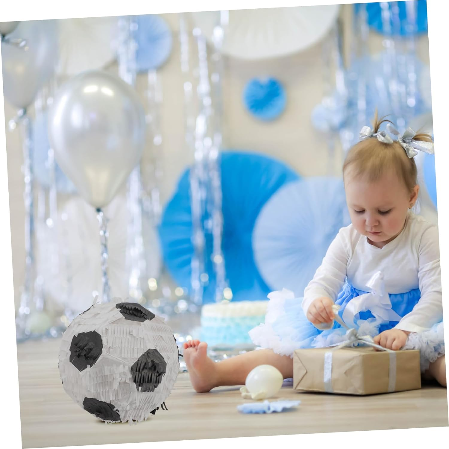 STOBOK Birthday Party Ornament Decorations Sports Filling Pinata Child Sports Ball Decorate Football Sports Ball Pinata Ornament Props Kid Football Filled Pinata Birthday Party Supplies image number 6