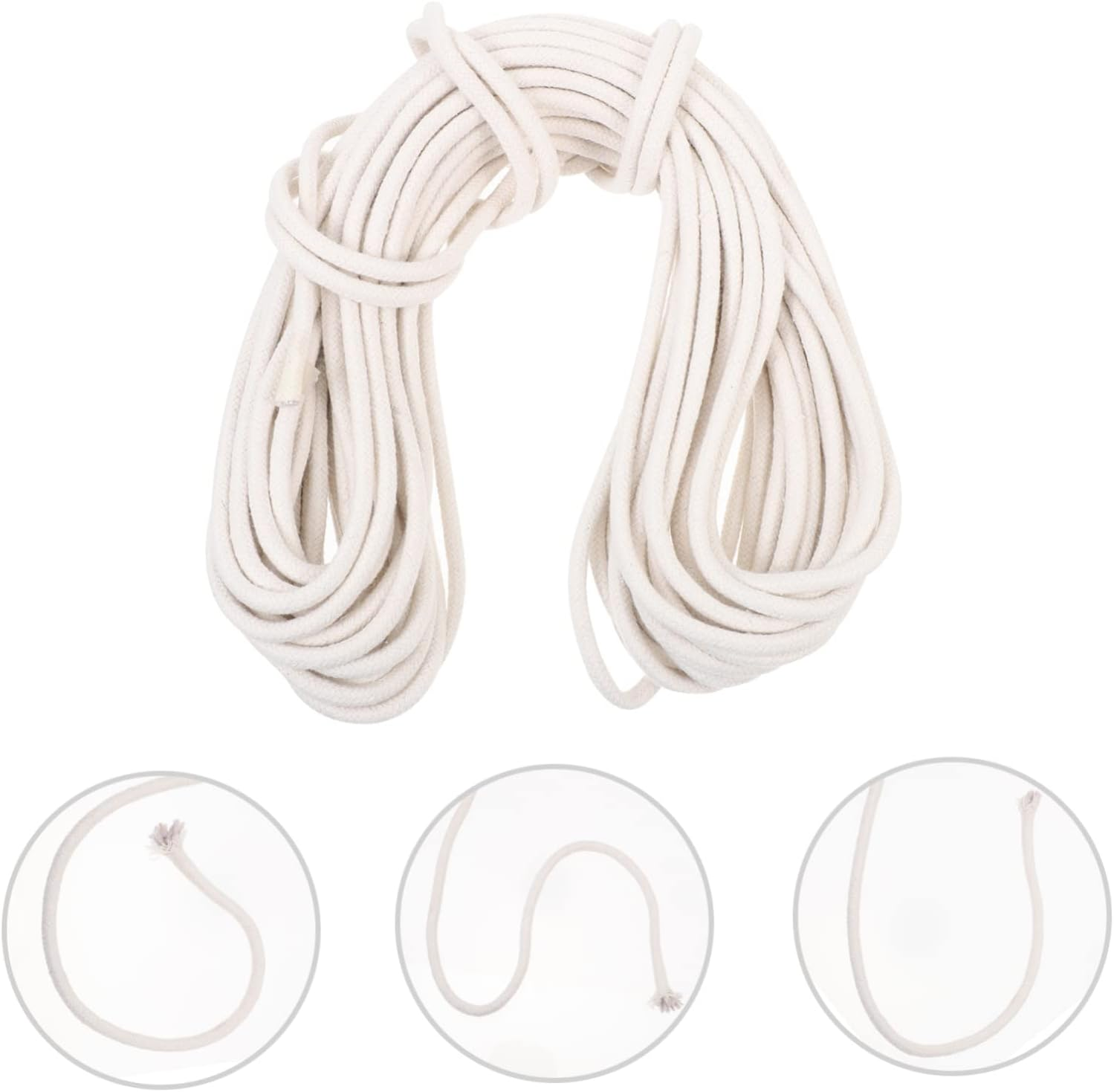 MERRYHAPY Flag Rope 6Mm Cotton Braided for Flagpole Clothesline Camping 20M Length Lightweight Sturdy image number 5