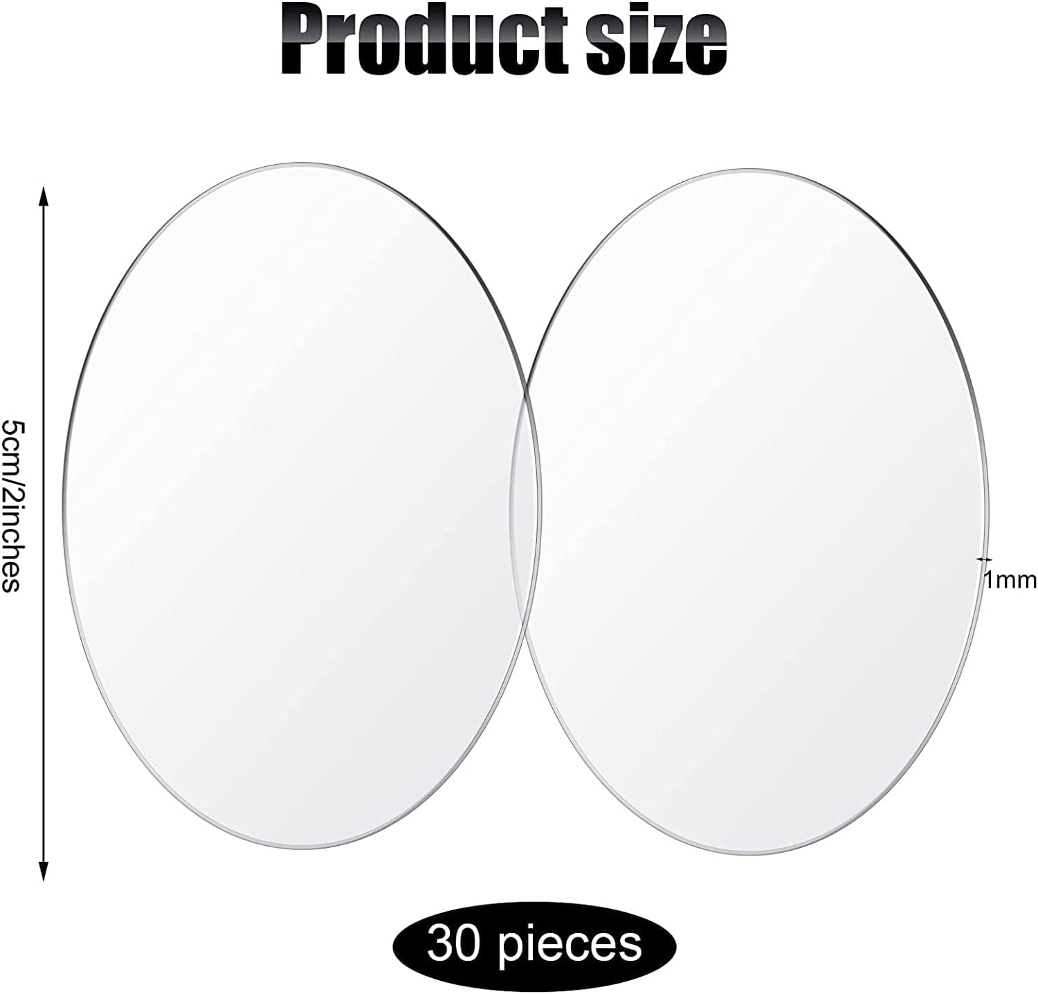 30 Pieces Clear Acrylic Circles Blanks Clear Acrylic Disc Transparent Acrylic round Circle Plastic Disc Acrylic Sheet Blank Acrylic Christmas Ornament for Art Project Painting DIY Craft (2 Inch) image number 4