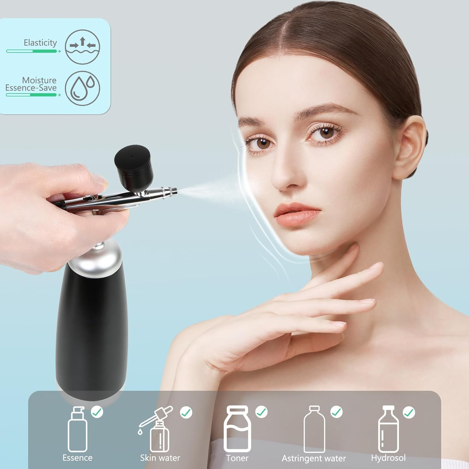 Airbrush Kit 36PSI with Compressor Portable Cordless 2600Mah Rechargeable Paint Spray Pen Set for Multi-Purpose Kit like Makeup, Cake Decoration, Coloring Patterns, Nail Art, Tattoo image number 4