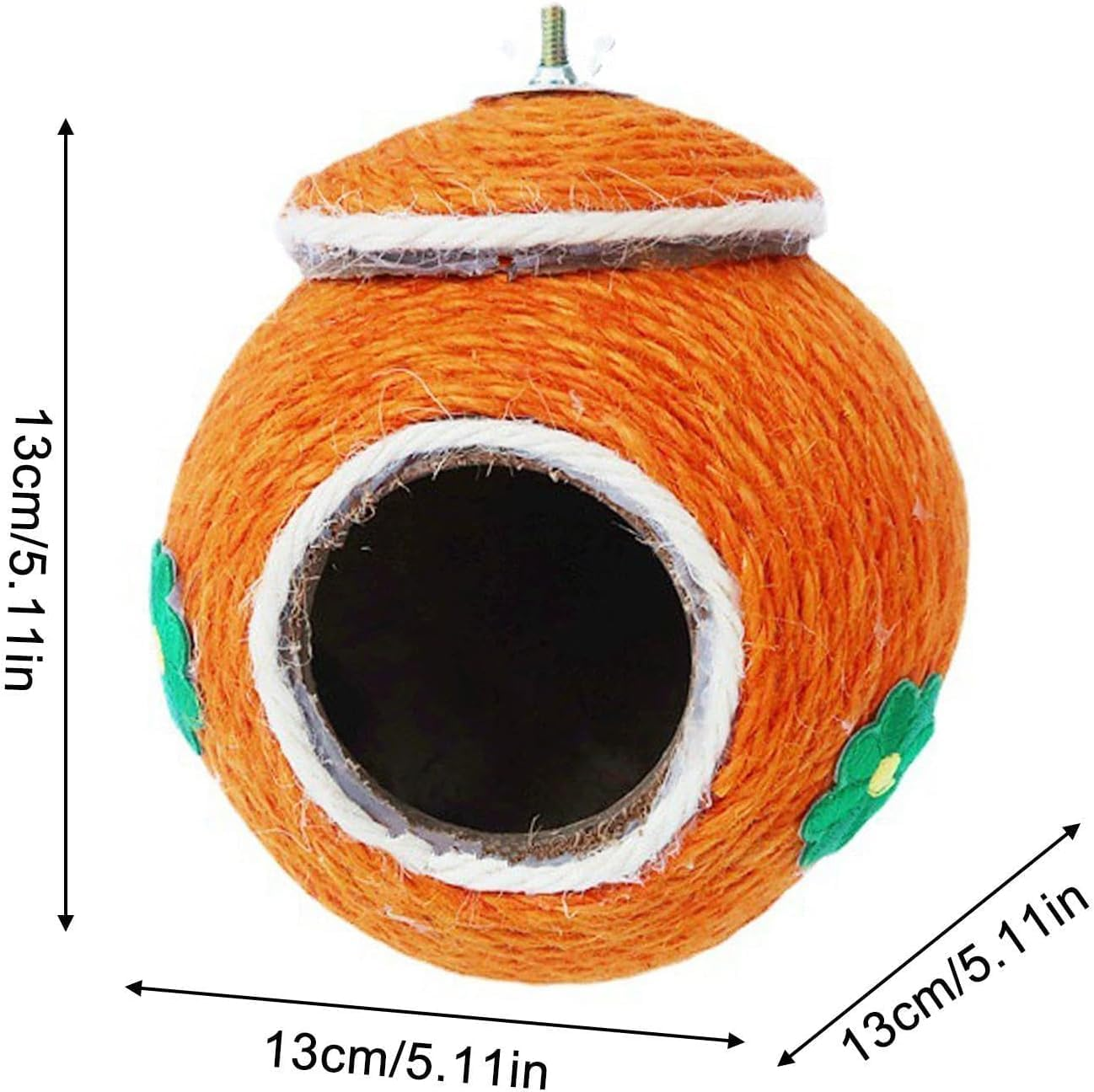 Bird House Handwoven Anti-Bite Bird Nest House Bed Breeding Nesting House for Bird Parrot Budgie Parakeet Lovebird Canary Finch image number 1