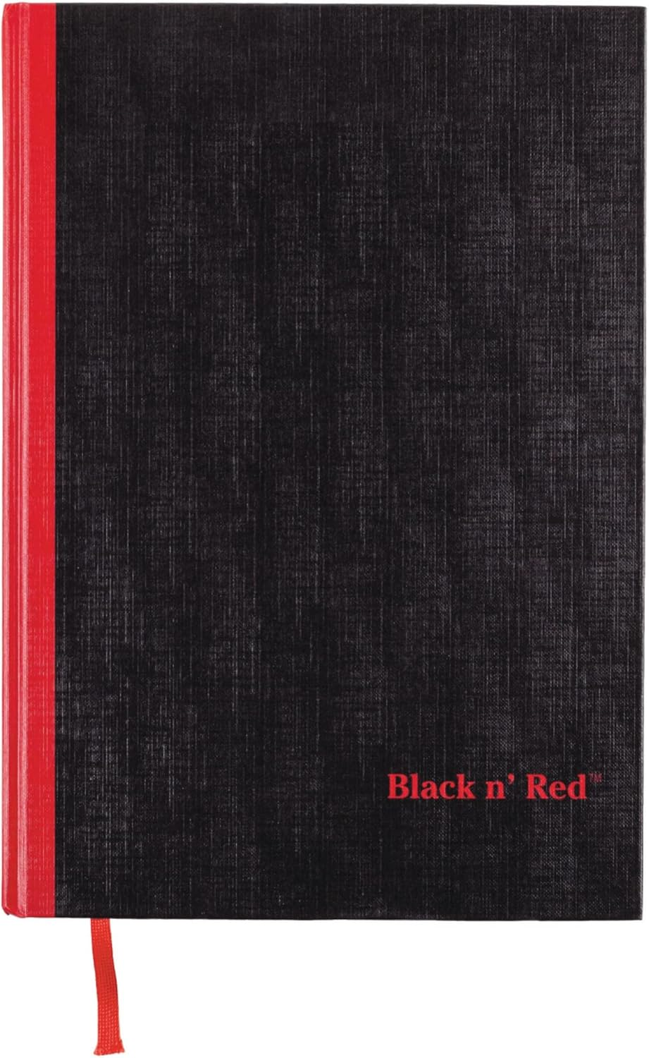 Black N' Red Notebook, Business Journal, 11-3/4" X 8-1/4", 96 Sheets, Ruled, Optik Paper, Hardcover, Casebound, Black (D66174) image number 6