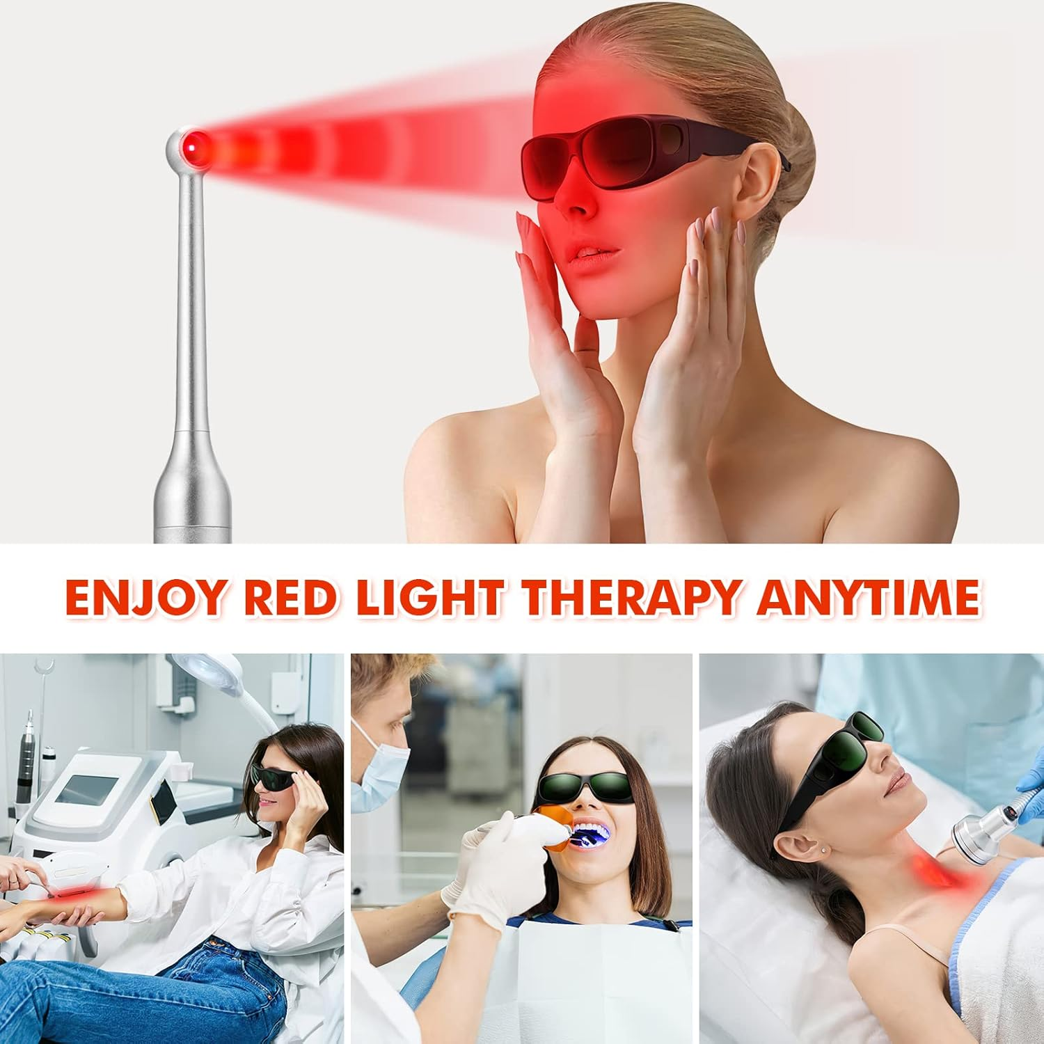 Viconor Laser Safety Glasses, Eye Protection for Red Light Therapy 200-1000Nm Wavelength, Tanning Goggles Effective Filtering IPL, UV, LED Rays for Tanning Bed, Laser Hair Remova image number 4