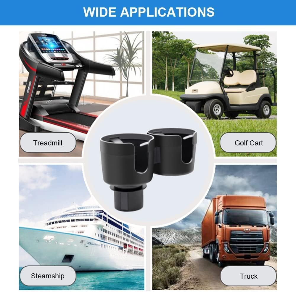 2-In-1 Multi-Functional Car Cup Holder Extender, Expandable Base Cup Holder Organizer, Adjustable Base, Suitable for Beverages/Phones/Wallets, Universal for Cars/Trucks/Golf Carts image number 6
