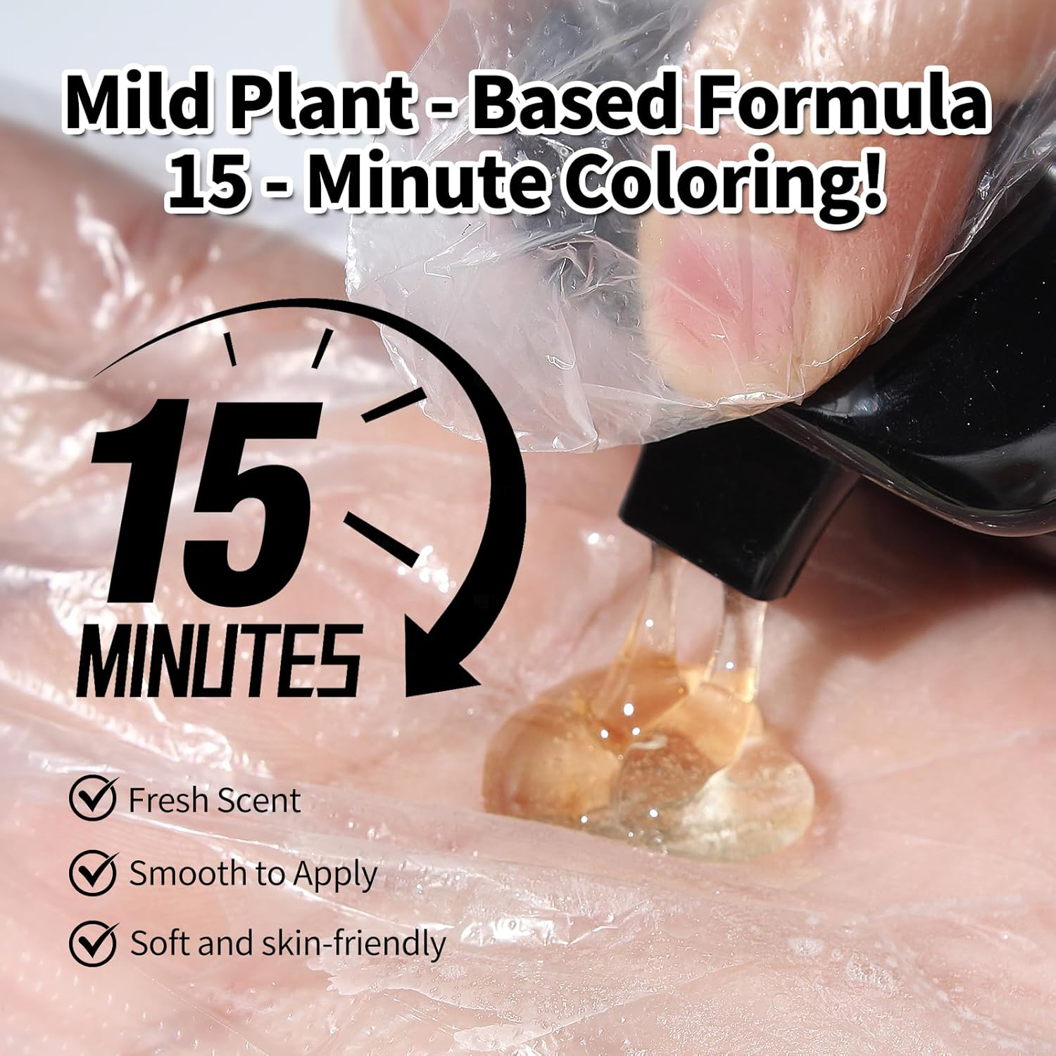 SEVICH Black Hair & Beard Dye Shampoo,Completely Covering the Grey Hair & Beard & Sideburns,5 Hair Care Ingredients in 1Instant Coloring in 15 Minutes,250Ml image number 6