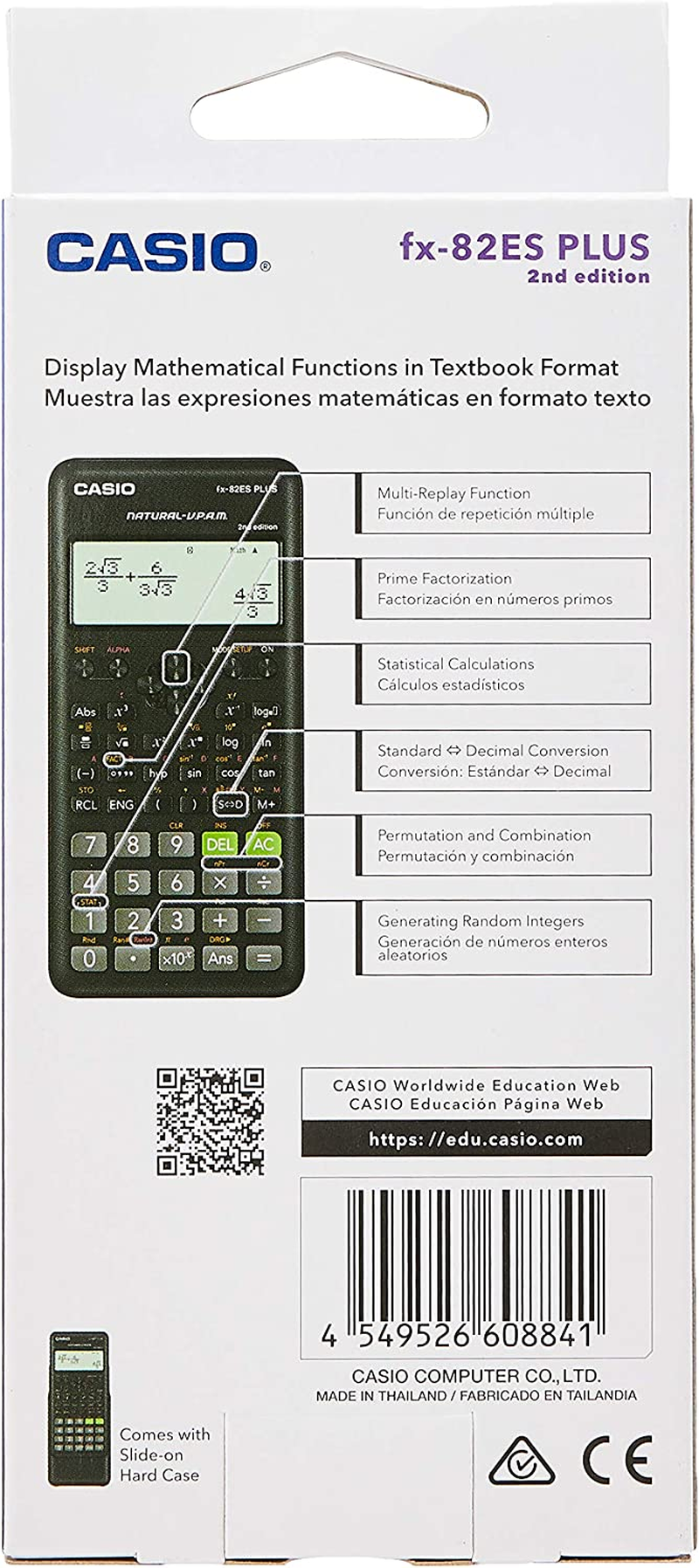 Casio 2Nd Edition 252 Functions Non-Programmable Scientific Calculator image number 1