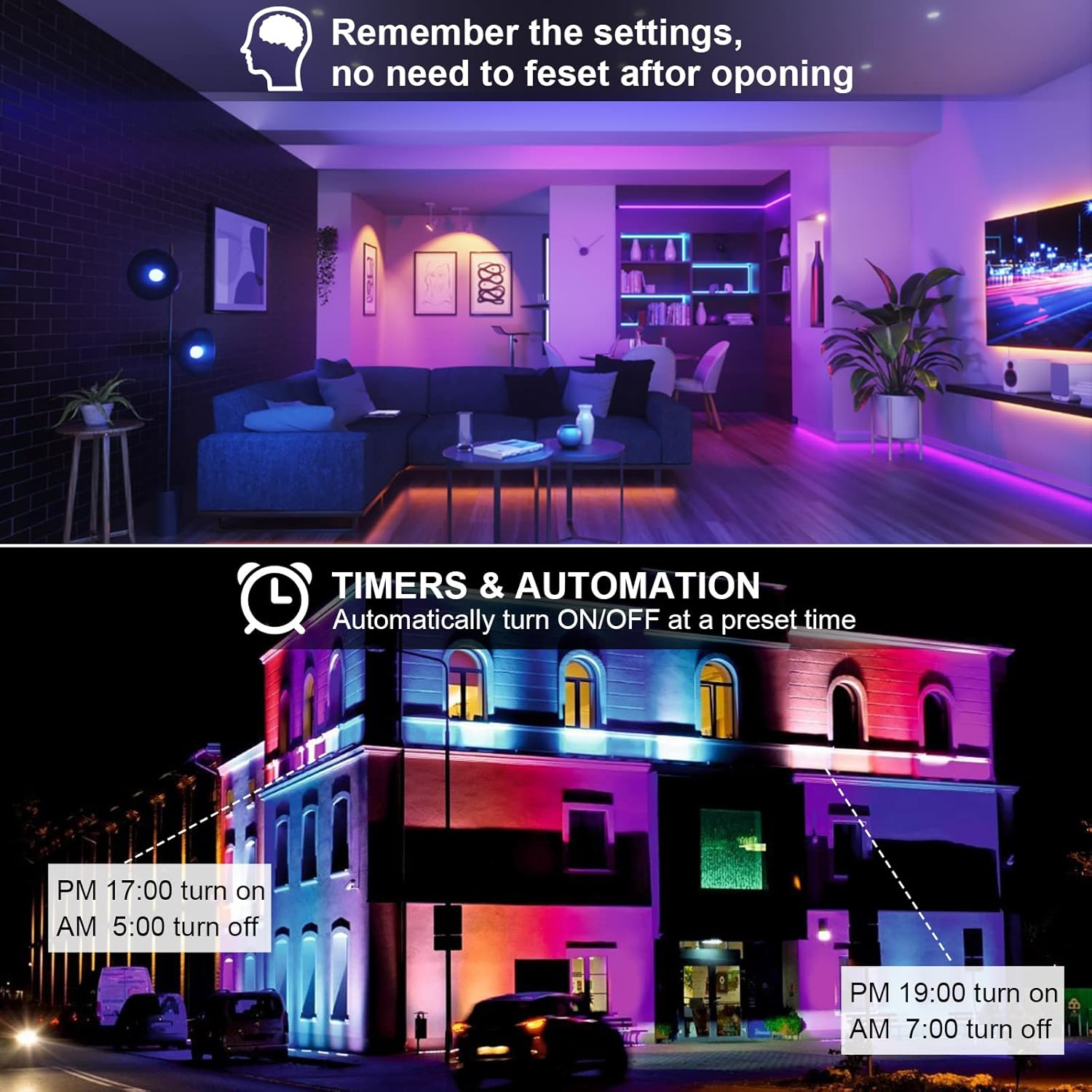 RGBW Flood Lights 2 Packs BOSITE Waterproof IP66 RGB + White LED Floodlight Dimmable Spot Lights with Remote/App Control for Garden, Patio/Yard/Stage Lighting/Christmas/Halloween Parties Decor image number 4