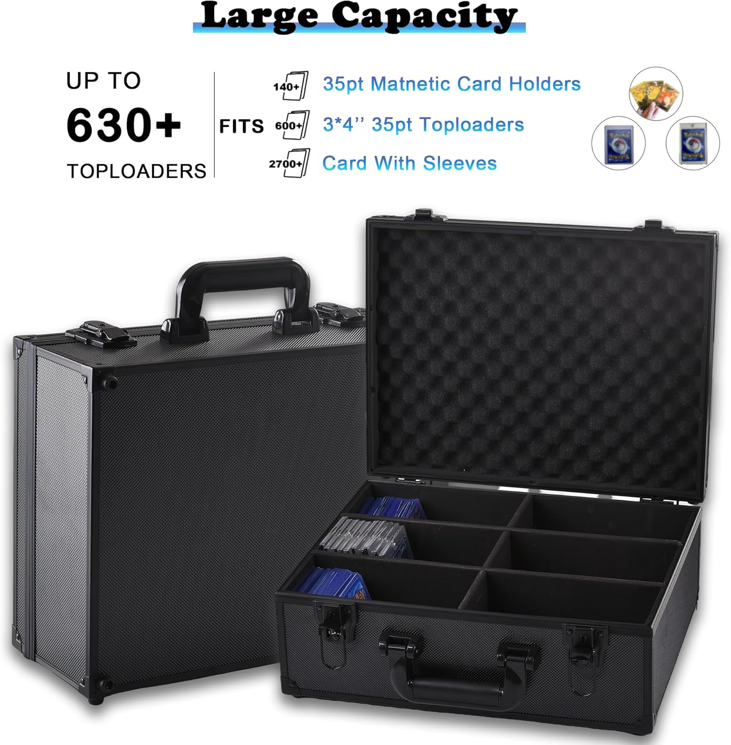 LIKHOPER Card Storage Box for Rigid Cards, Trading Card Hard Case Fits PSA BGS MTG FGS SGC, Sports Collector Storage Boxes image number 4