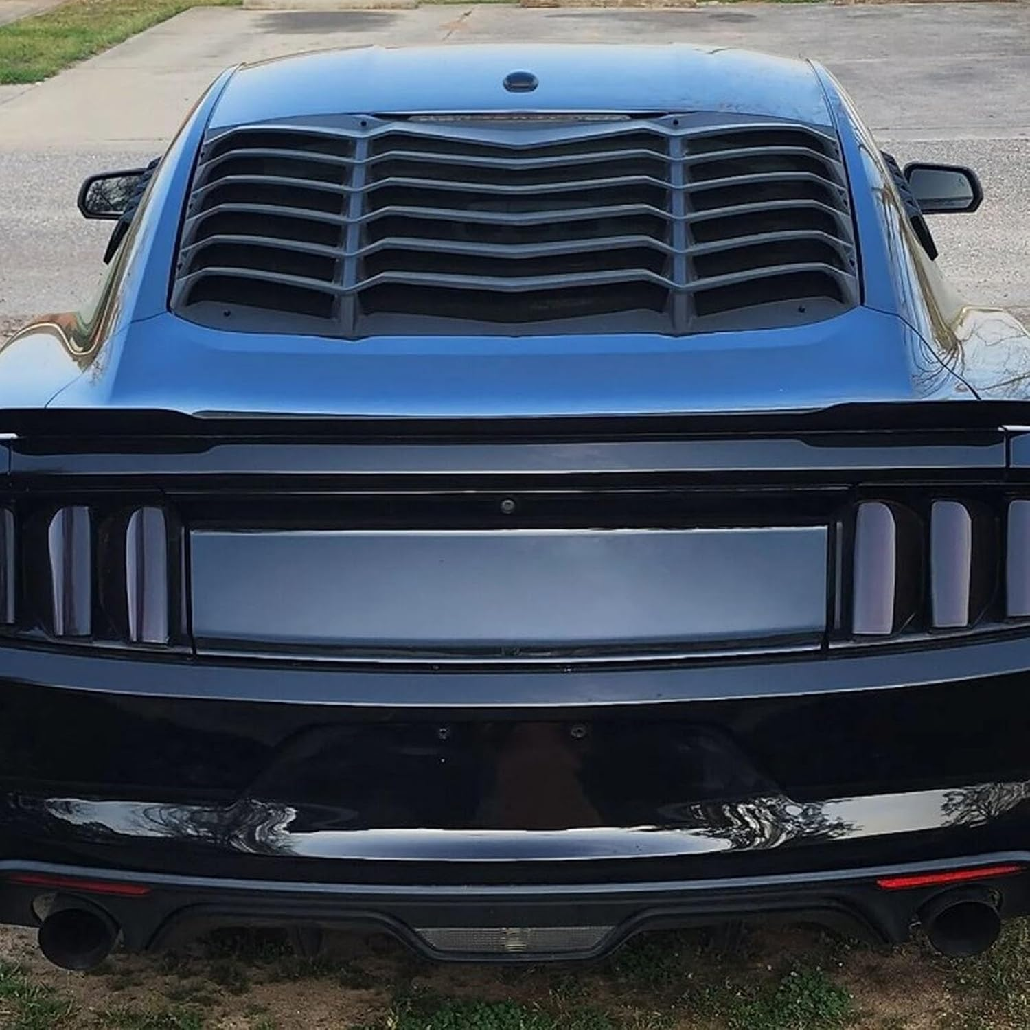 Trunk Decklid Trim Panel Compatible with 2015-2023, Rear Center Trunk Boot Lid Cover Trim, ABS Rear Trunk Cover Panel Decorating Board Glossy Black image number 3