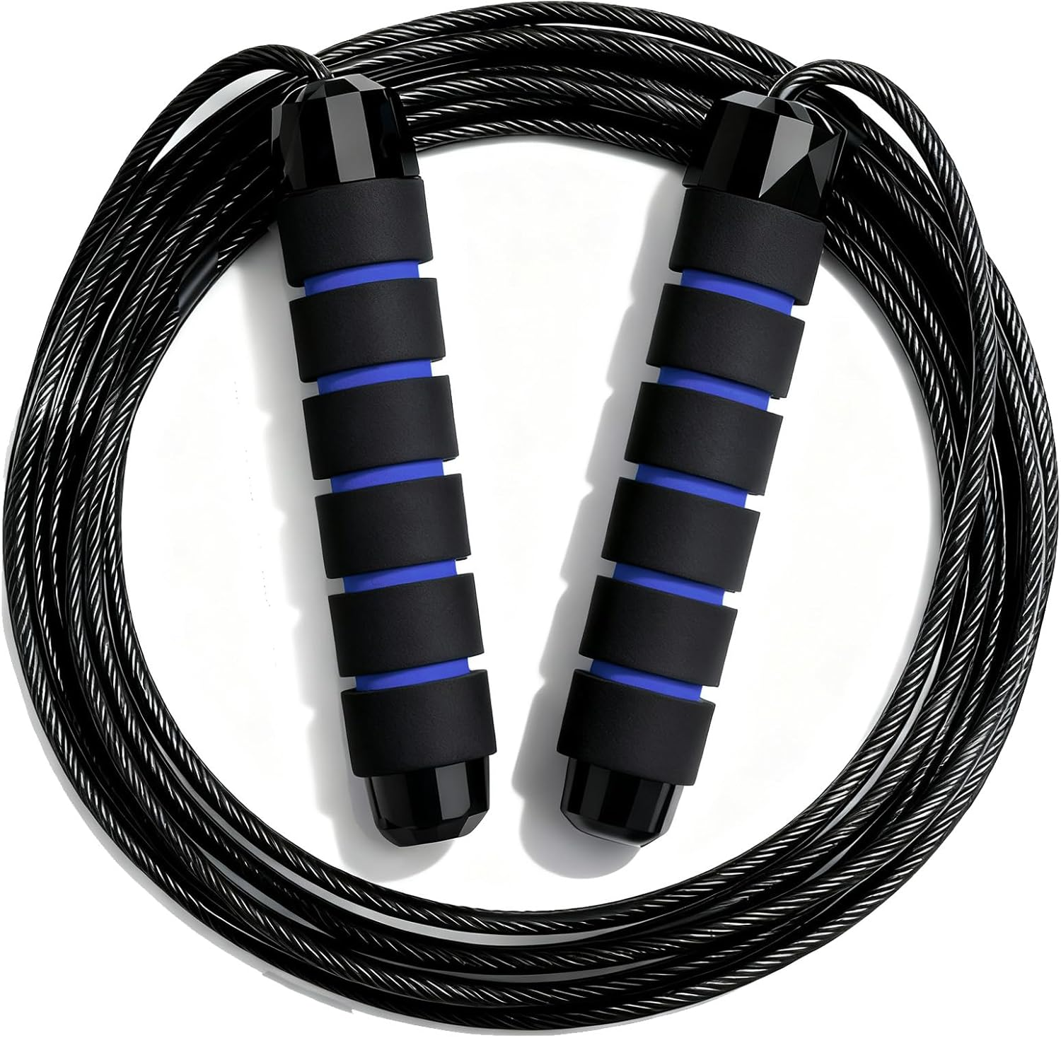 Jump Rope, Fitness Tangle-Free Jumping Rope Cable with Ball Bearings, Adjustable 2.8M Jump Ropes with Foam Handles, Exercise Workout Equipment for Men and Women, Home Gym