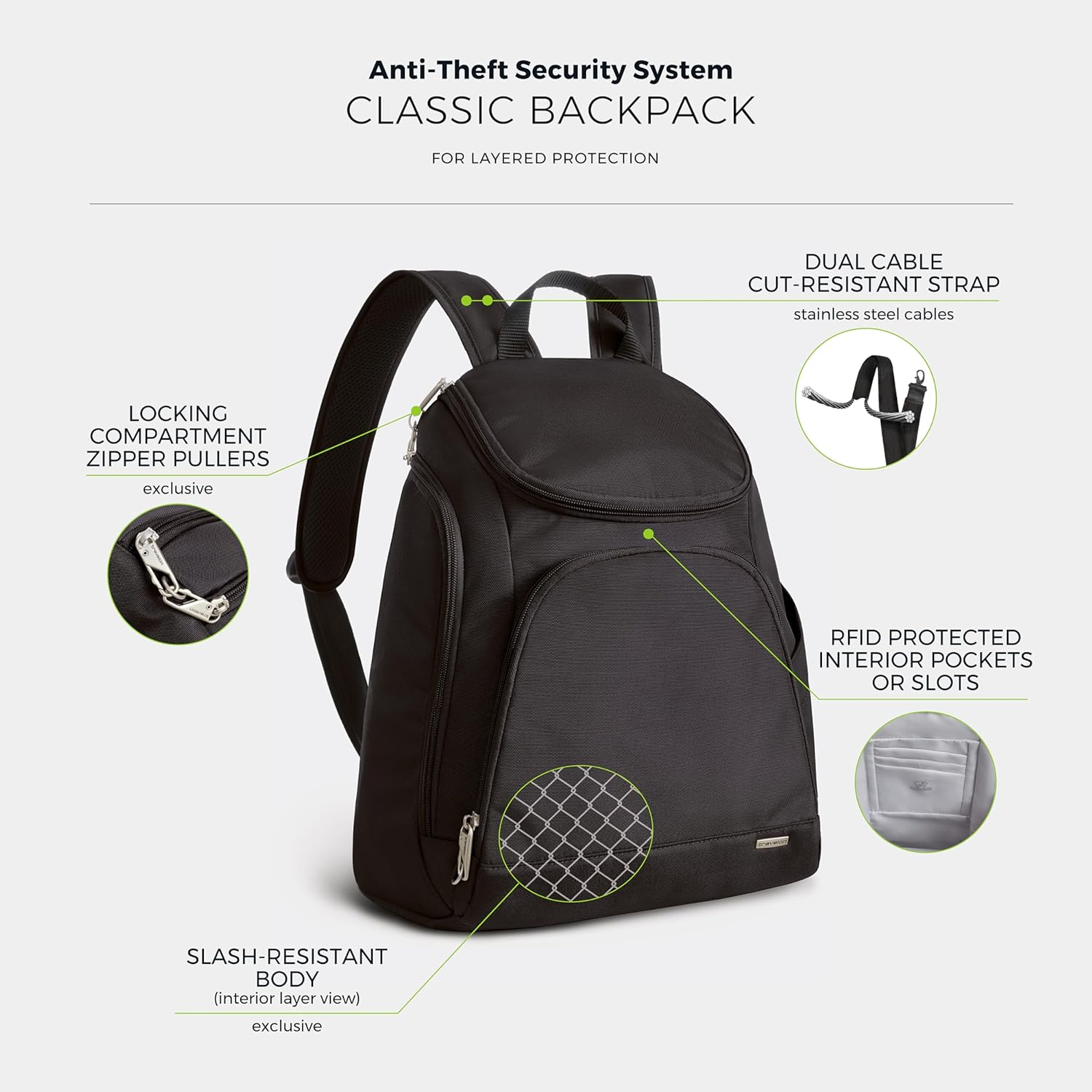Travelon anti Theft Classic Backpack - Midnight image number 2