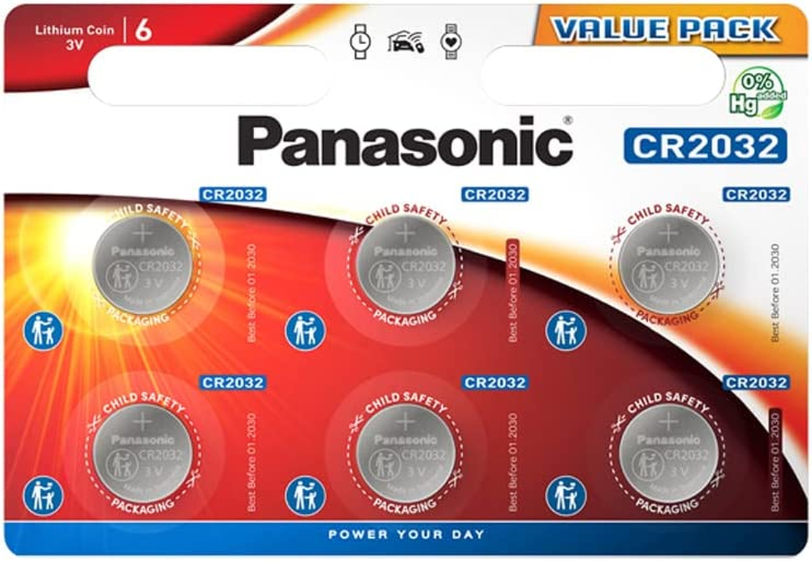 Panasonic CR2032 Lithium 3 Volt Battery Card of 6 image number 3