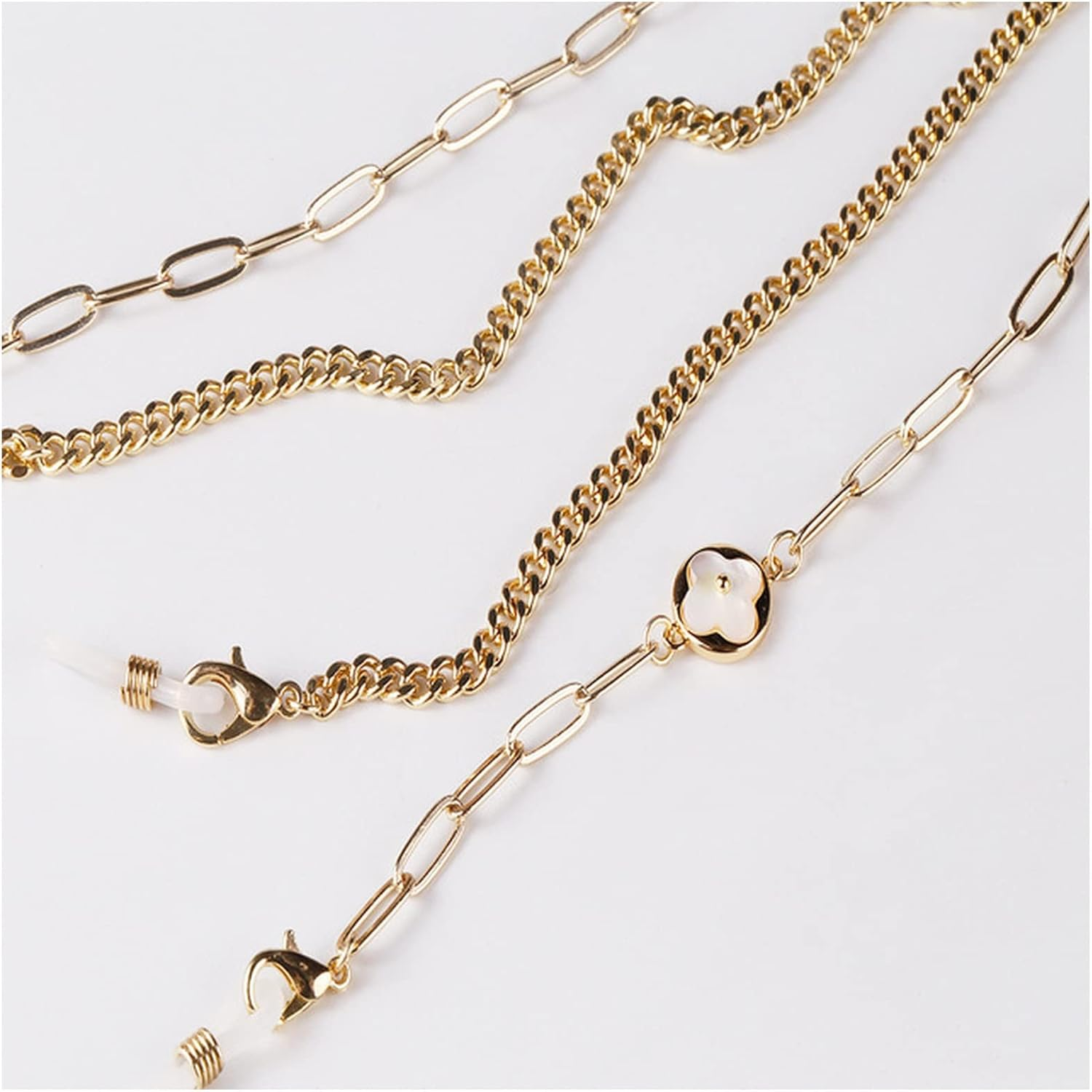 Necklace Sweater Necklace Glasses Hanging Chain Mask Hanging Chain for Women Lanyard Reading Sunglasses Hold Straps Cords Accessories Gold Necklace (Color : D, Size : 70Cm)