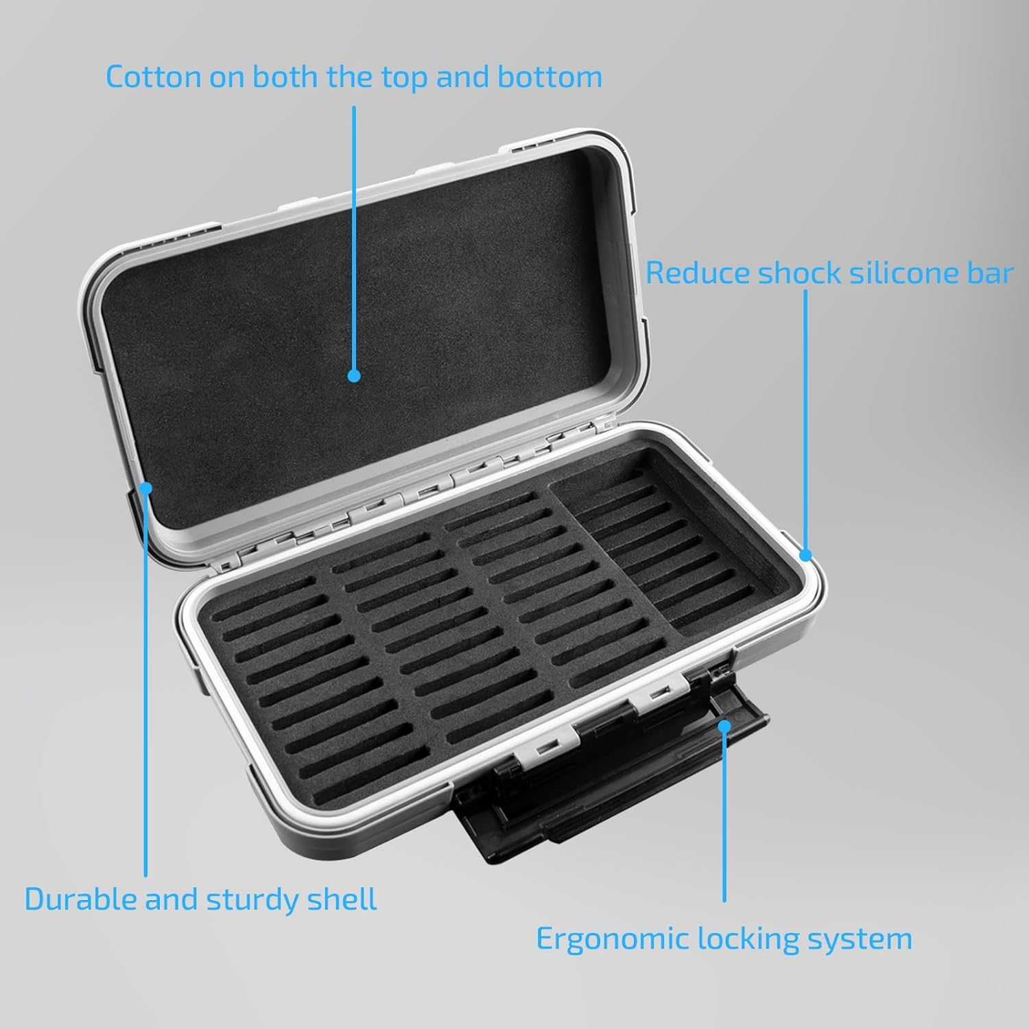 Micscrew 36-Slot SD Card Holder Case | Waterproof Memory Card Organiser with 36 Clear Holders & 40 Labels | Storage Protector for SD/SDHC/SDXC/TF Cards - Black image number 5