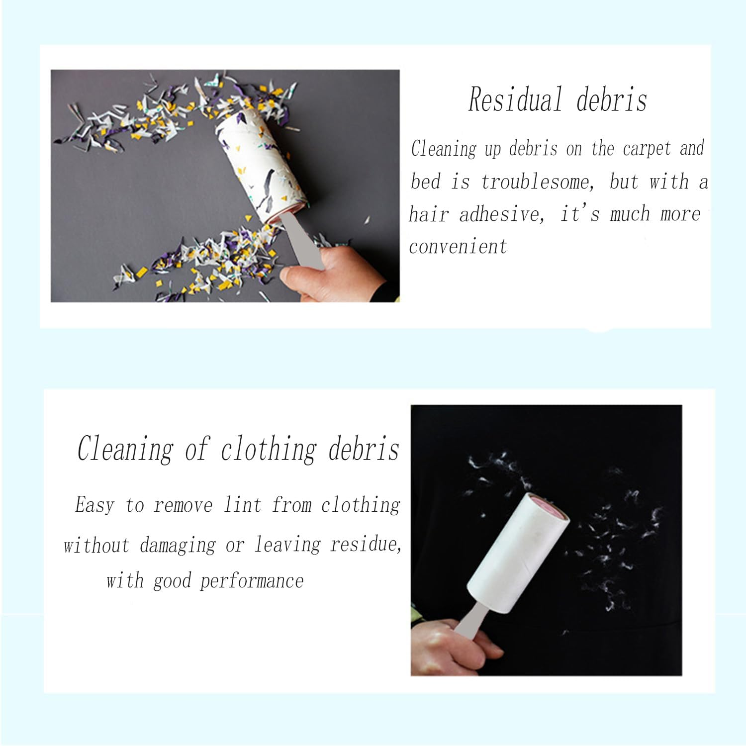 Hysgscwd 6PCS Lint Rollers for Pet Hair Extra Sticky, 360 Sheets Portable Reusable Lint Remover, Replaceable Lint Roller Refills Lint Brushes, Removal Stick Roller for Cat Dog Couch Clothes Fuzz image number 2