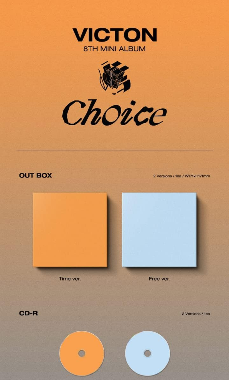 VICTON Choice 8Th Mini Album Time Version Cd+84P Photobook+2P Photocard+1Ea Trilogy Card+1Ea Paper Stand+1P Neon Photo(Time Version) or 1Ea Key Ring(Free Version)+Tracking Sealed image number 4