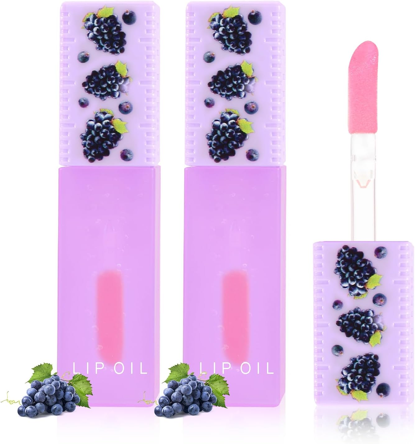 Boobeen 2PCS Lip Gloss Oil Set, Lip Stain Oil with Moisturizing, Nourishing Fruit Lightweight, for High Shine Finish Makeup image number 6