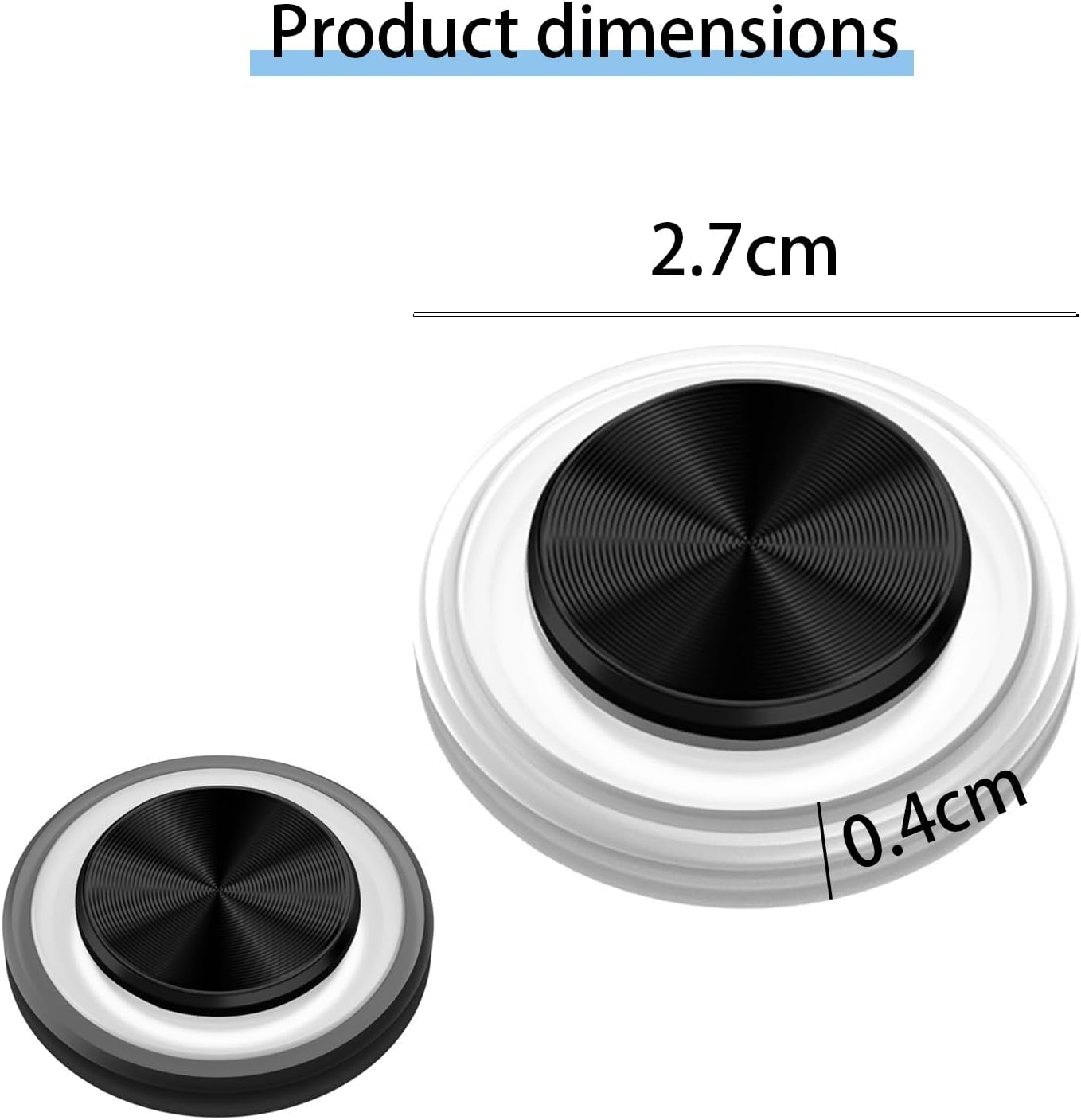 JANGJANG Mobile Joystick Game Controller, 2 Pack, Touchscreen Gaming Pad for Iphone, Ipad, Android Phones/Tablets, with Small Storage Case, Black & White