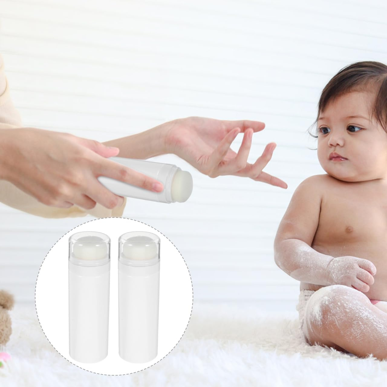 PACKOVE Makeup Powder Puff Container 2Pcs Portable Travel Size Powder Compact Home Use Random image number 3